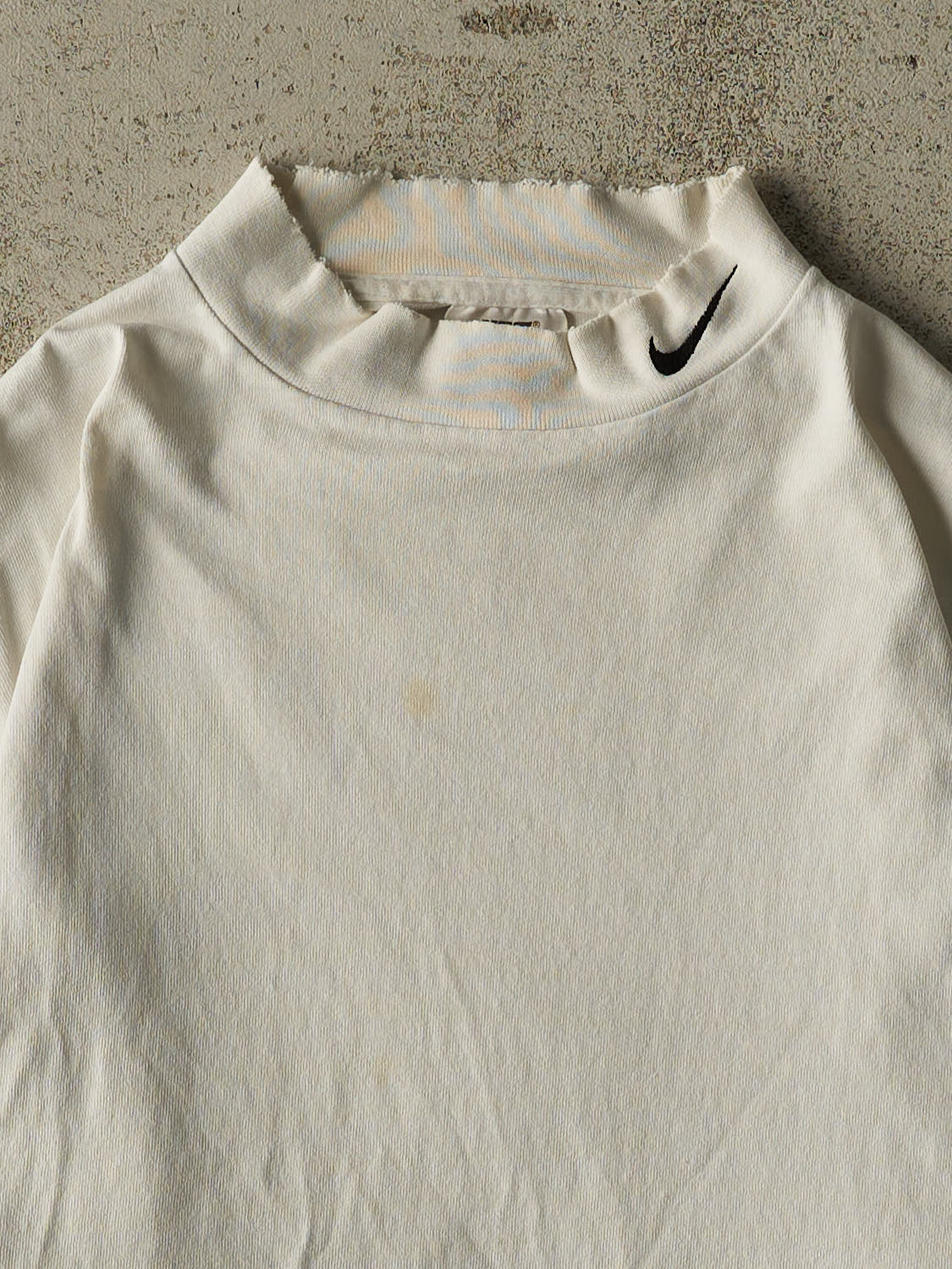 Vintage 90s White Nike Mock Neck Long Sleeve (L)