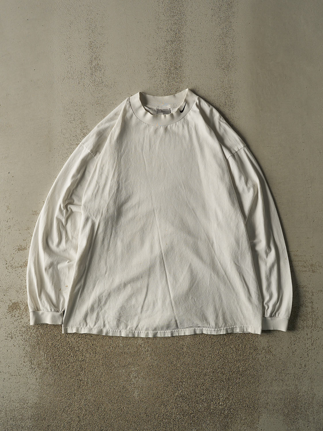 Vintage Y2K White Nike Mock Neck Long Sleeve (XXL)