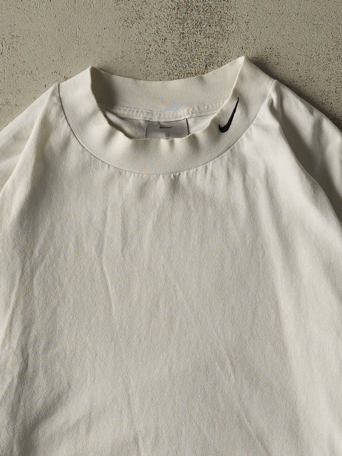Vintage Y2K White Nike Mock Neck Long Sleeve (XXL)