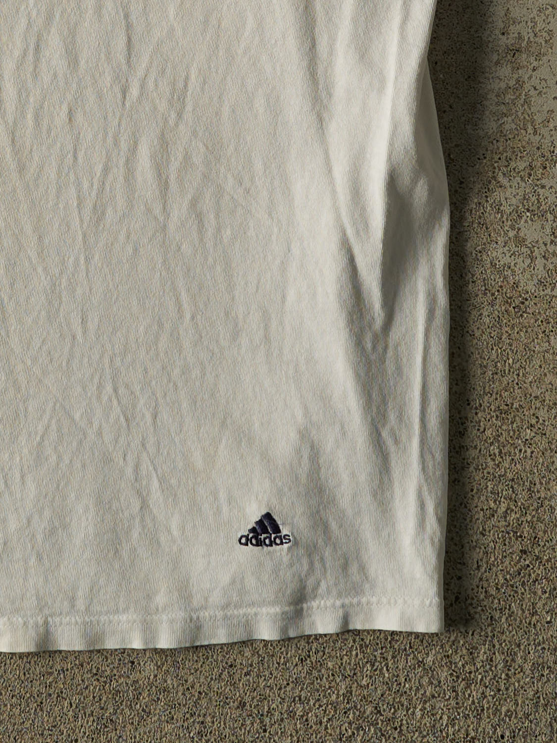 Vintage 90s White Adidas Logo Tee (L/XL)