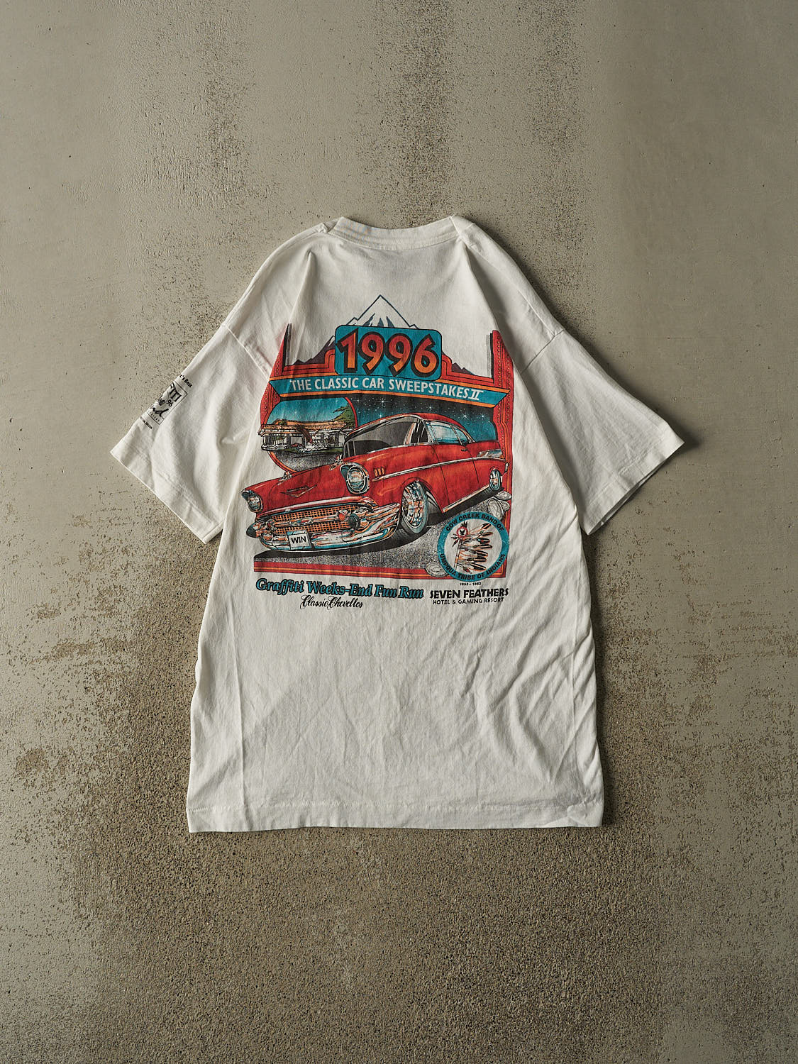 Vintage 96' White Classic Car Tee (L/XL)