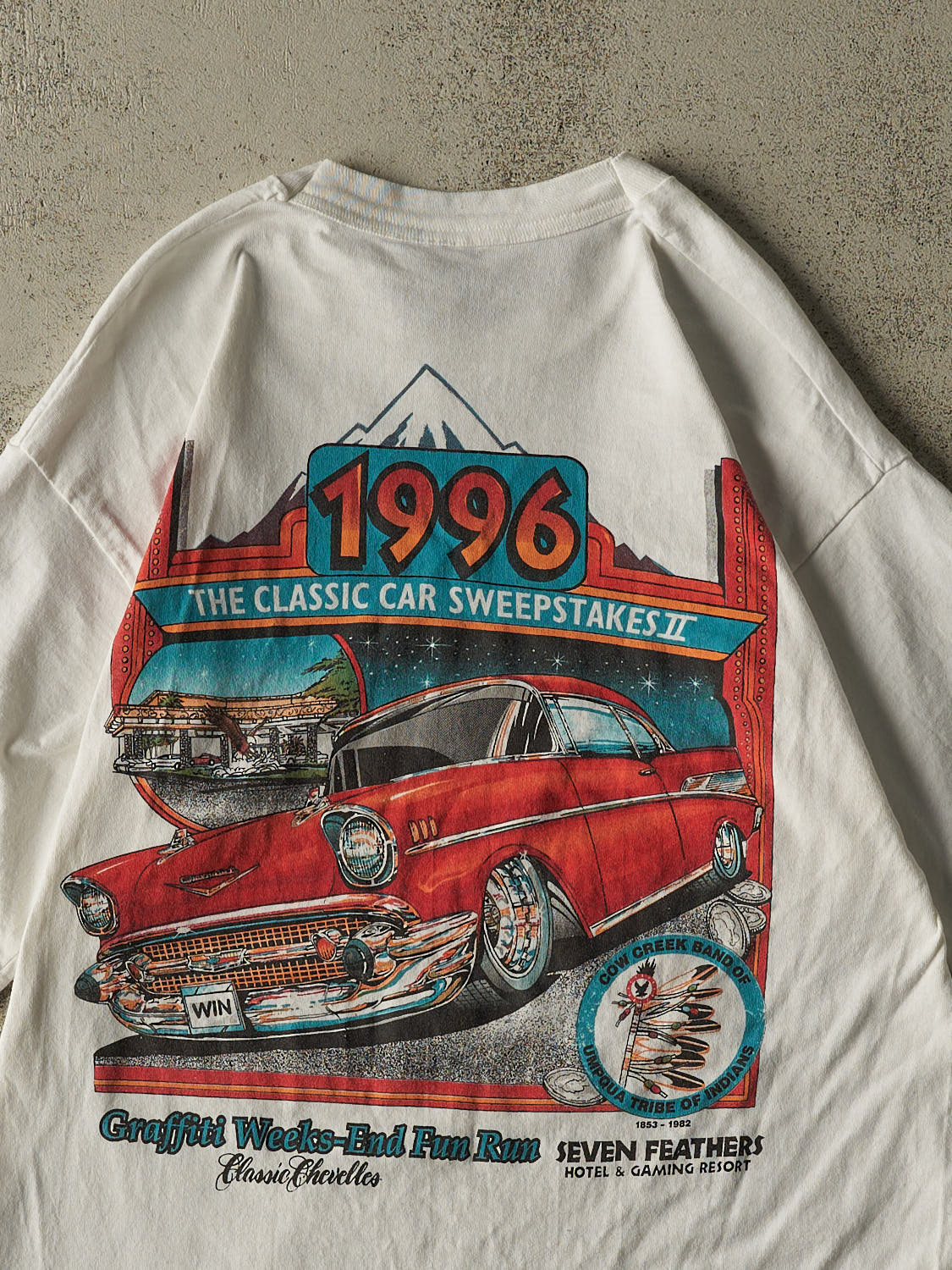 Vintage 96' White Classic Car Tee (L/XL)