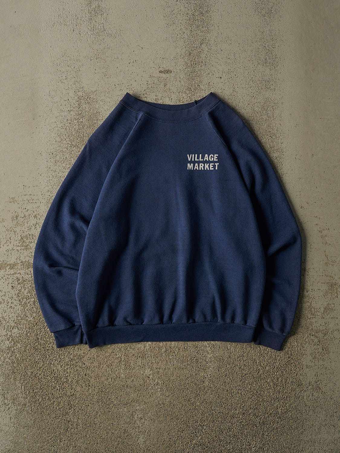 Vintage 70s Faded Navy Village Market Crewneck (XS/S)