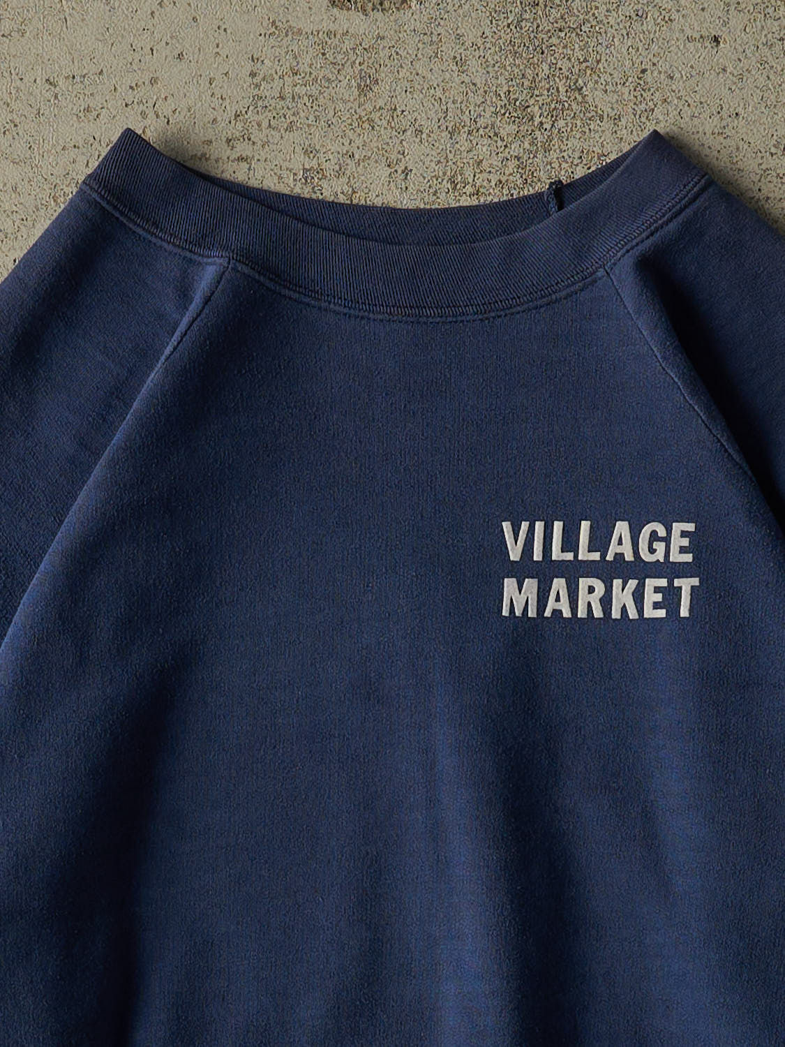 Vintage 70s Faded Navy Village Market Crewneck (XS/S)
