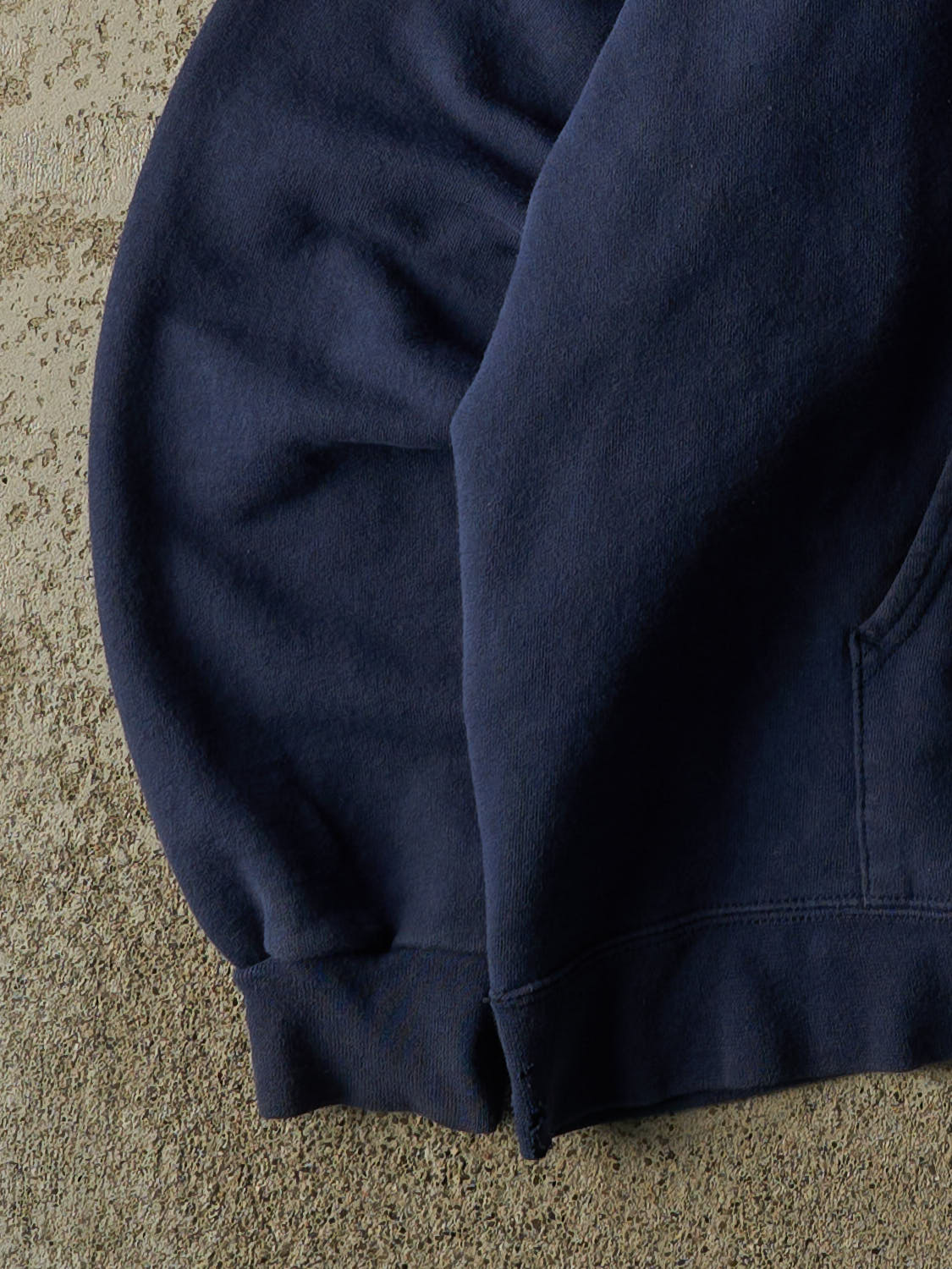 Vintage 90s Navy Blue Blank Zip Up Hoodie (XL) – Rebalance Vintage