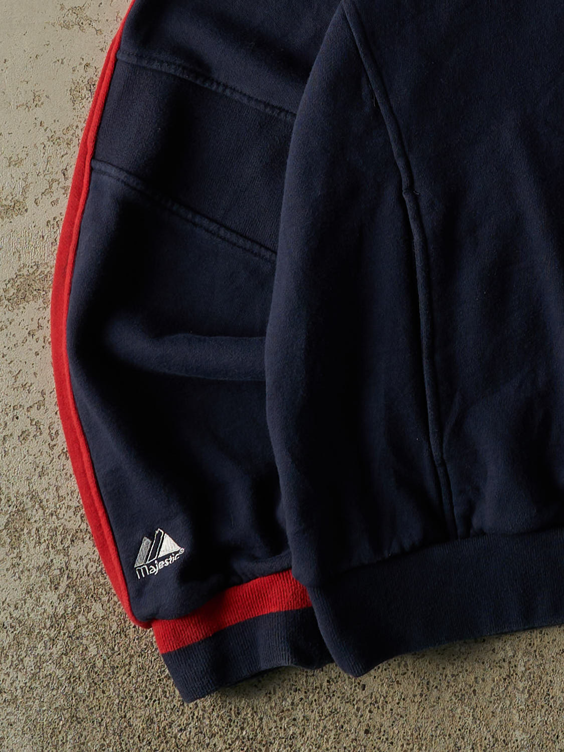 Vintage Y2K Navy Blue Boston Red Sox Zip Up Sweater (XL)