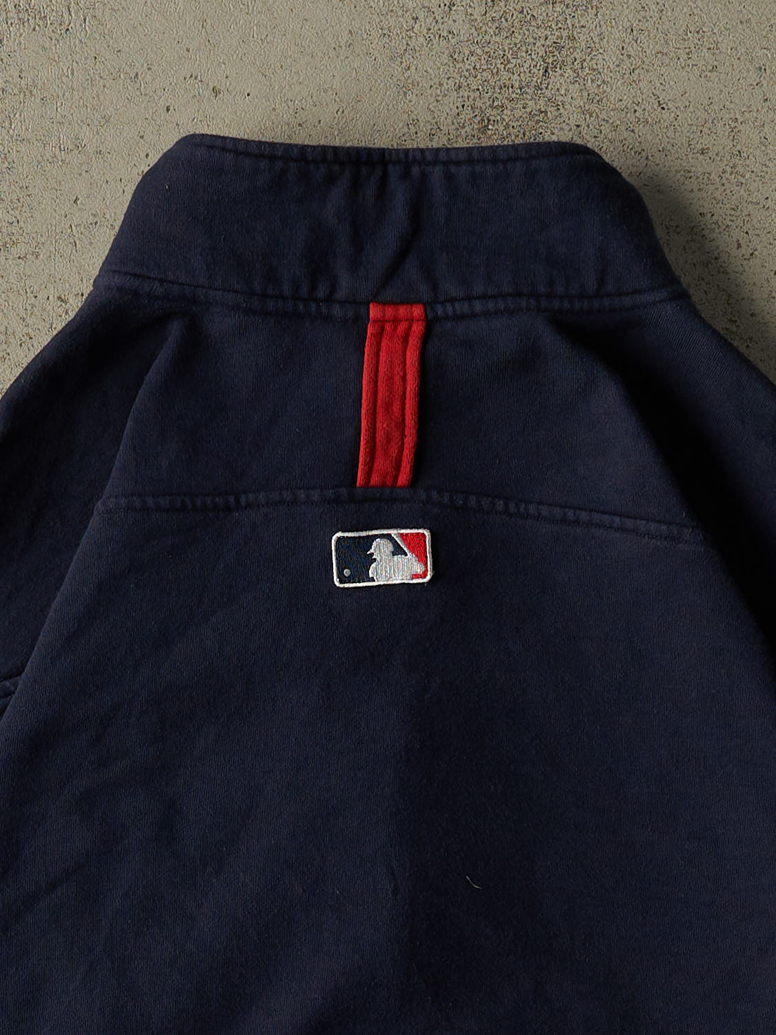 Vintage Y2K Navy Blue Boston Red Sox Zip Up Sweater (XL)