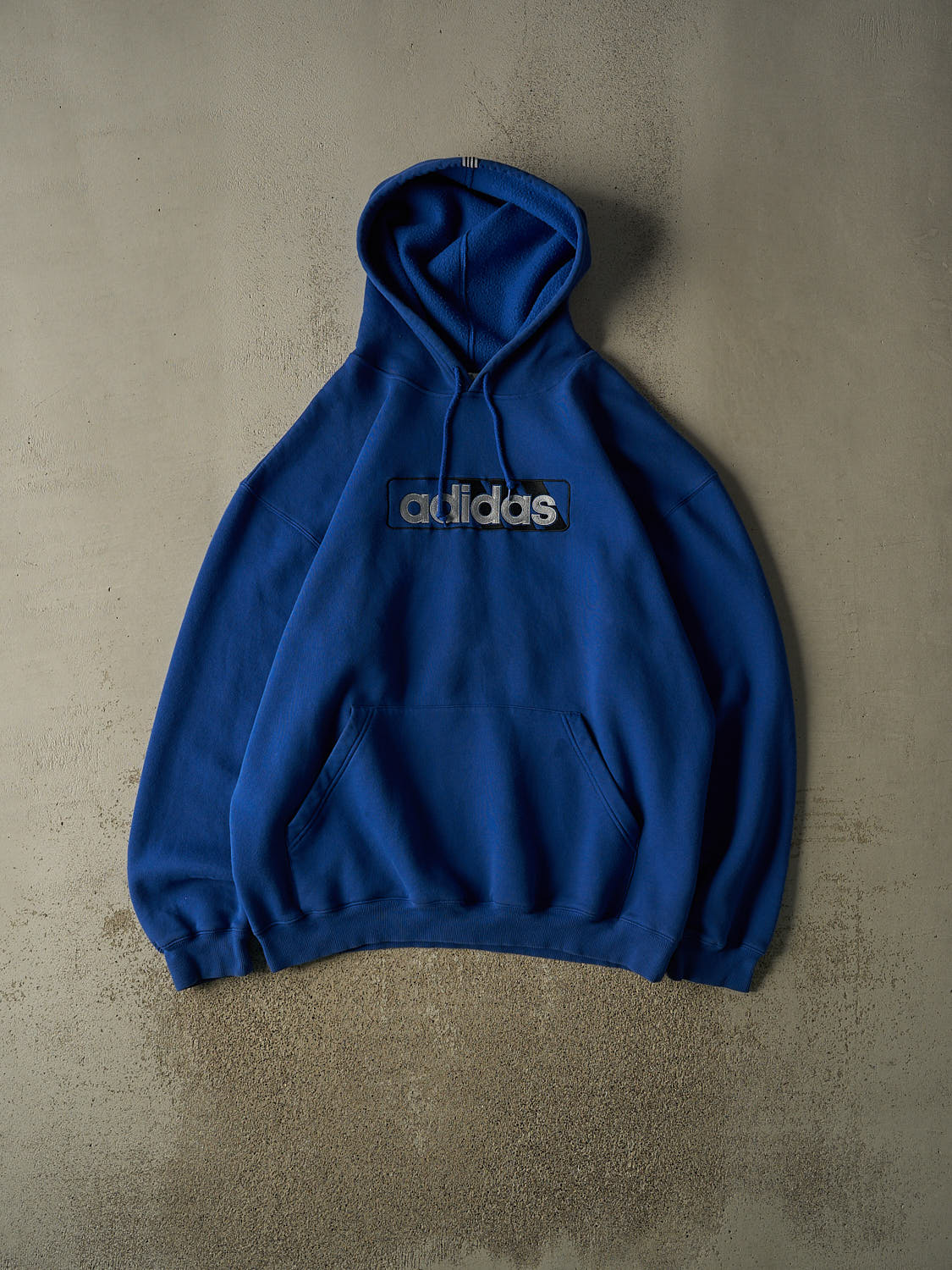 Vintage Y2K Blue Adidas Embroidered Hoodie (XXL/XXXL)