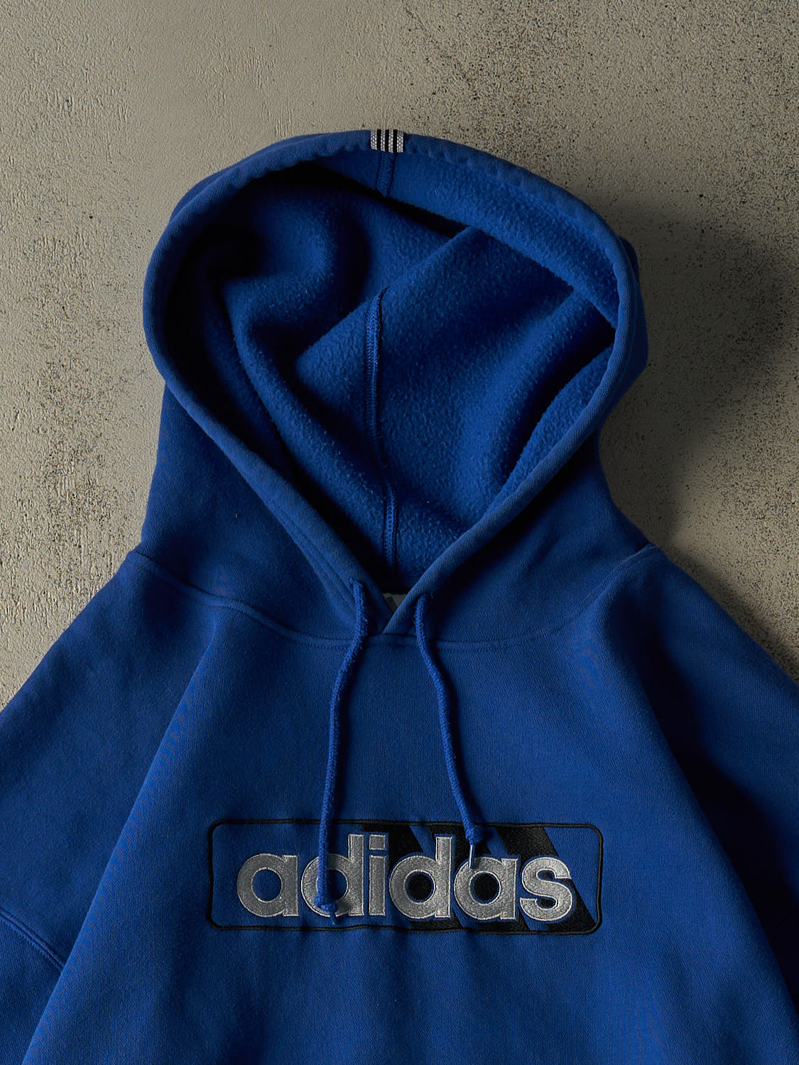 Vintage Y2K Blue Adidas Embroidered Hoodie (XXL/XXXL)