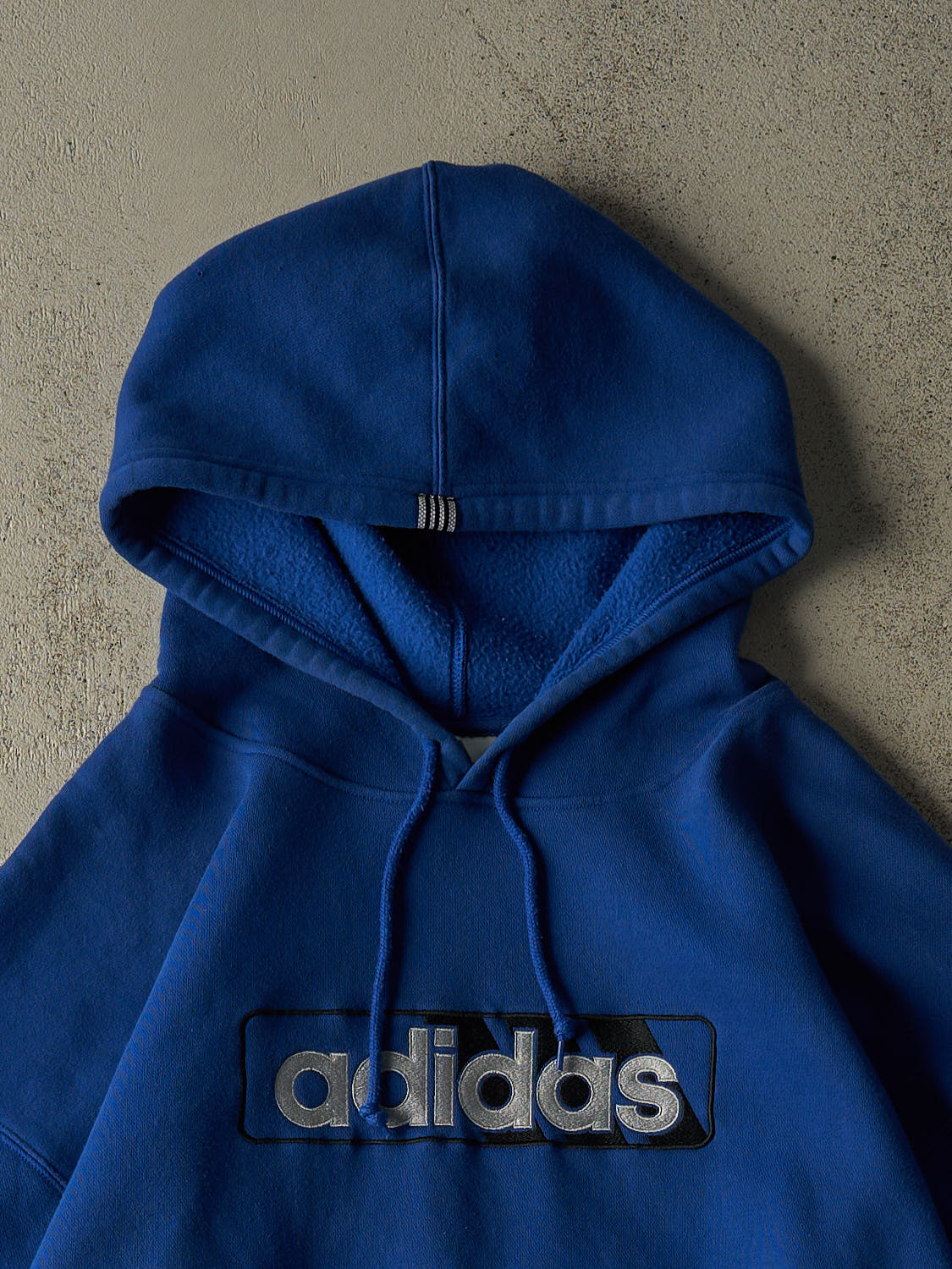 Vintage Y2K Blue Adidas Embroidered Hoodie (XXL/XXXL)