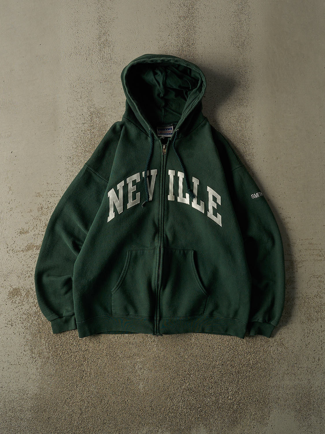 Vintage 90s Green Neville Zip Up Hoodie (S/M)