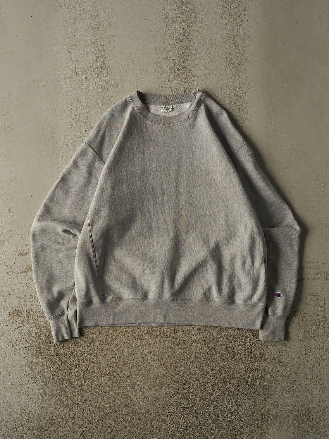 Vintage Y2K Grey Champion Reverse Weave Blank Crewneck (XL)