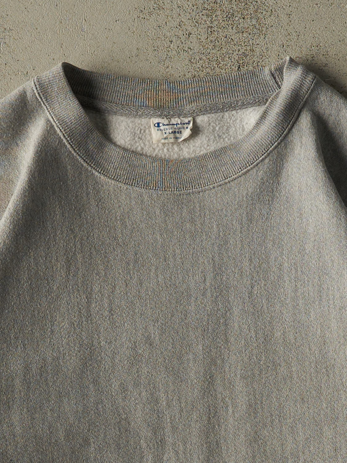 Vintage Y2K Grey Champion Reverse Weave Blank Crewneck (XL)