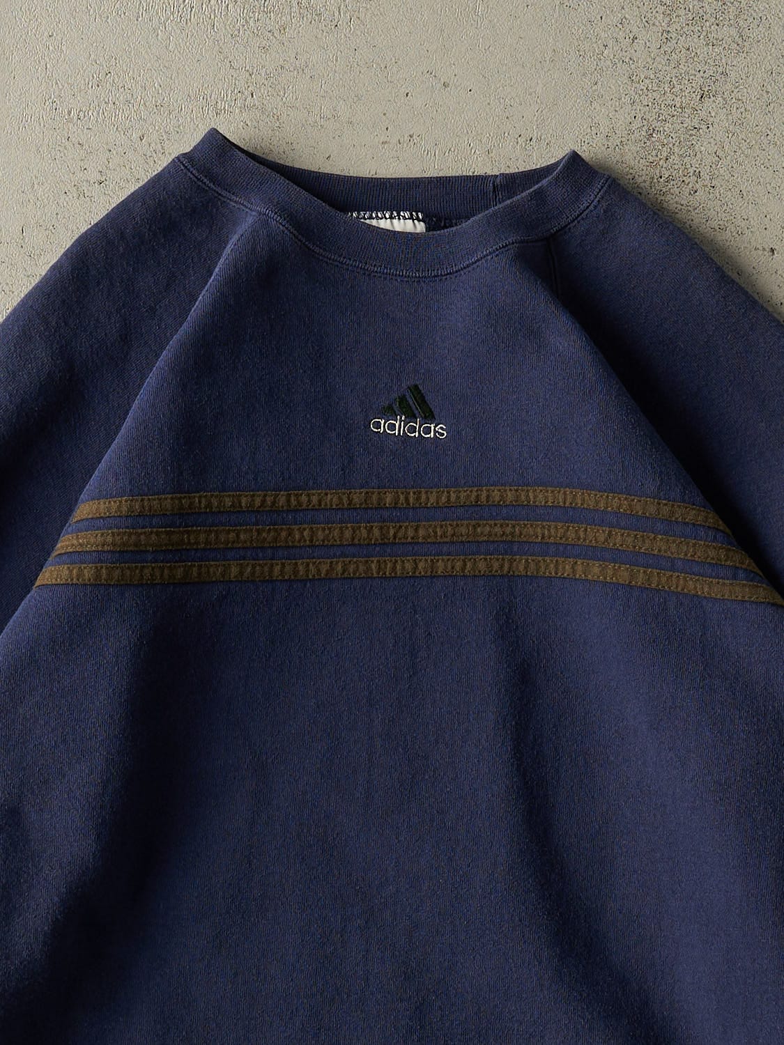 Vintage 90s Navy Blue Adidas Embroidered Crewneck (M/L)