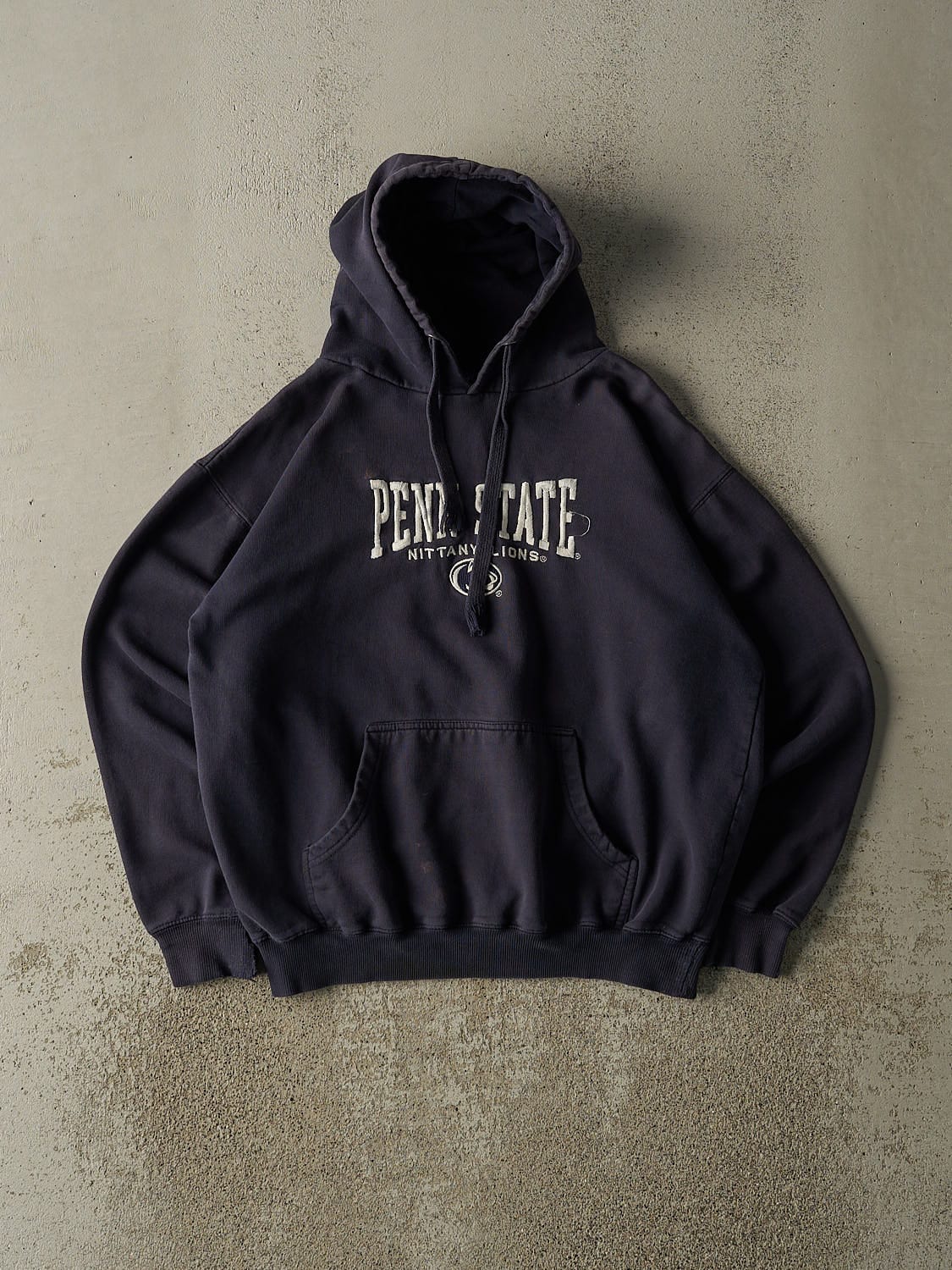Vintage Y2K Navy Blue Penn State Embroidered Hoodie (S/M)