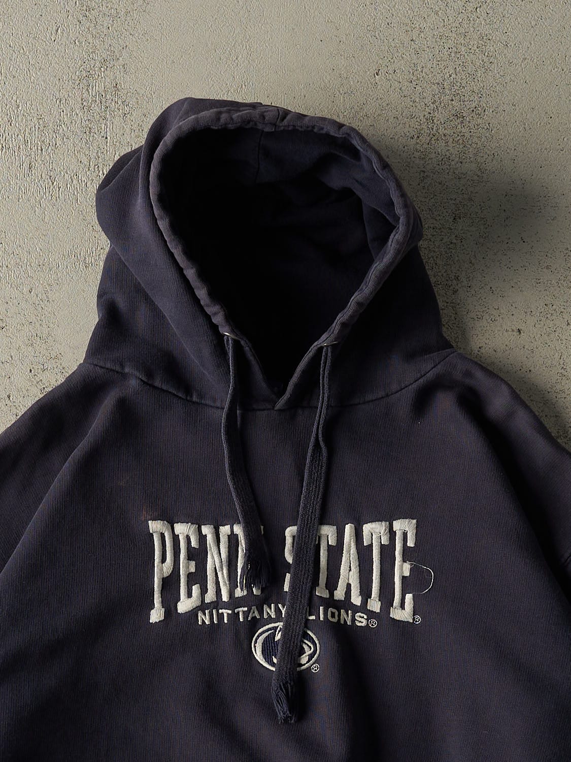 Vintage Y2K Navy Blue Penn State Embroidered Hoodie (S/M)