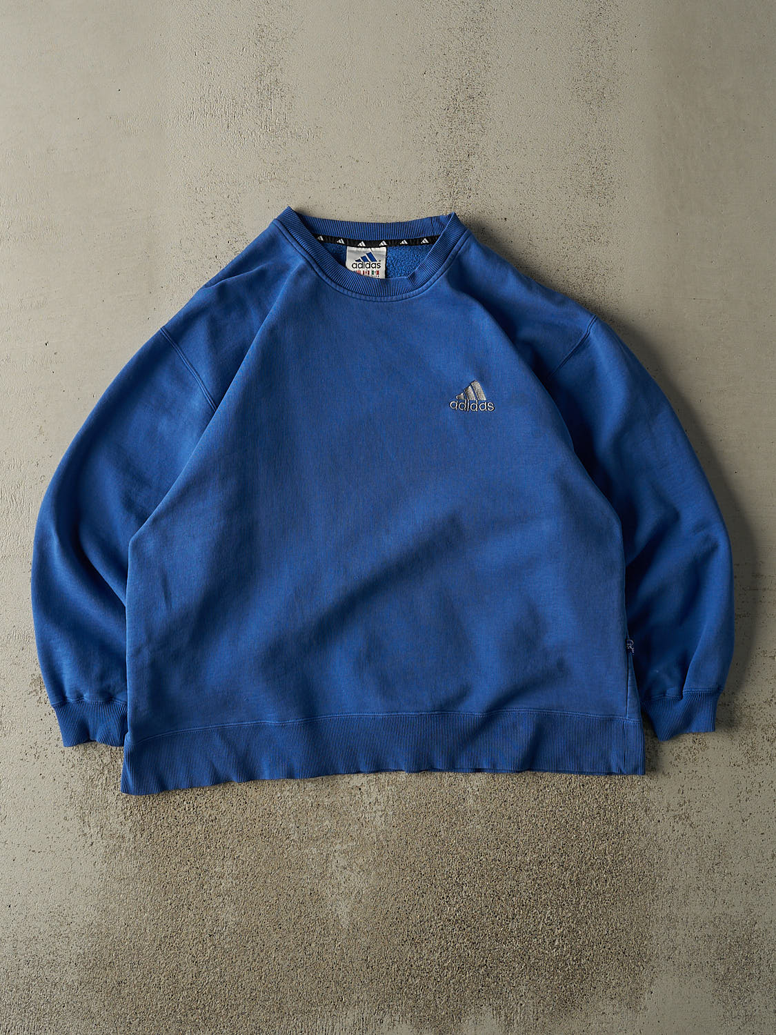 Vintage 90s Blue Adidas Embroidered Crewneck (XL)