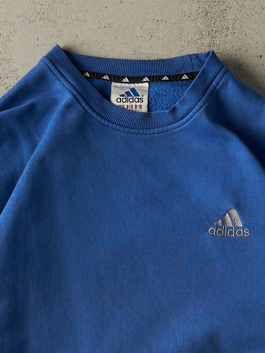 Vintage 90s Blue Adidas Embroidered Crewneck (XL)