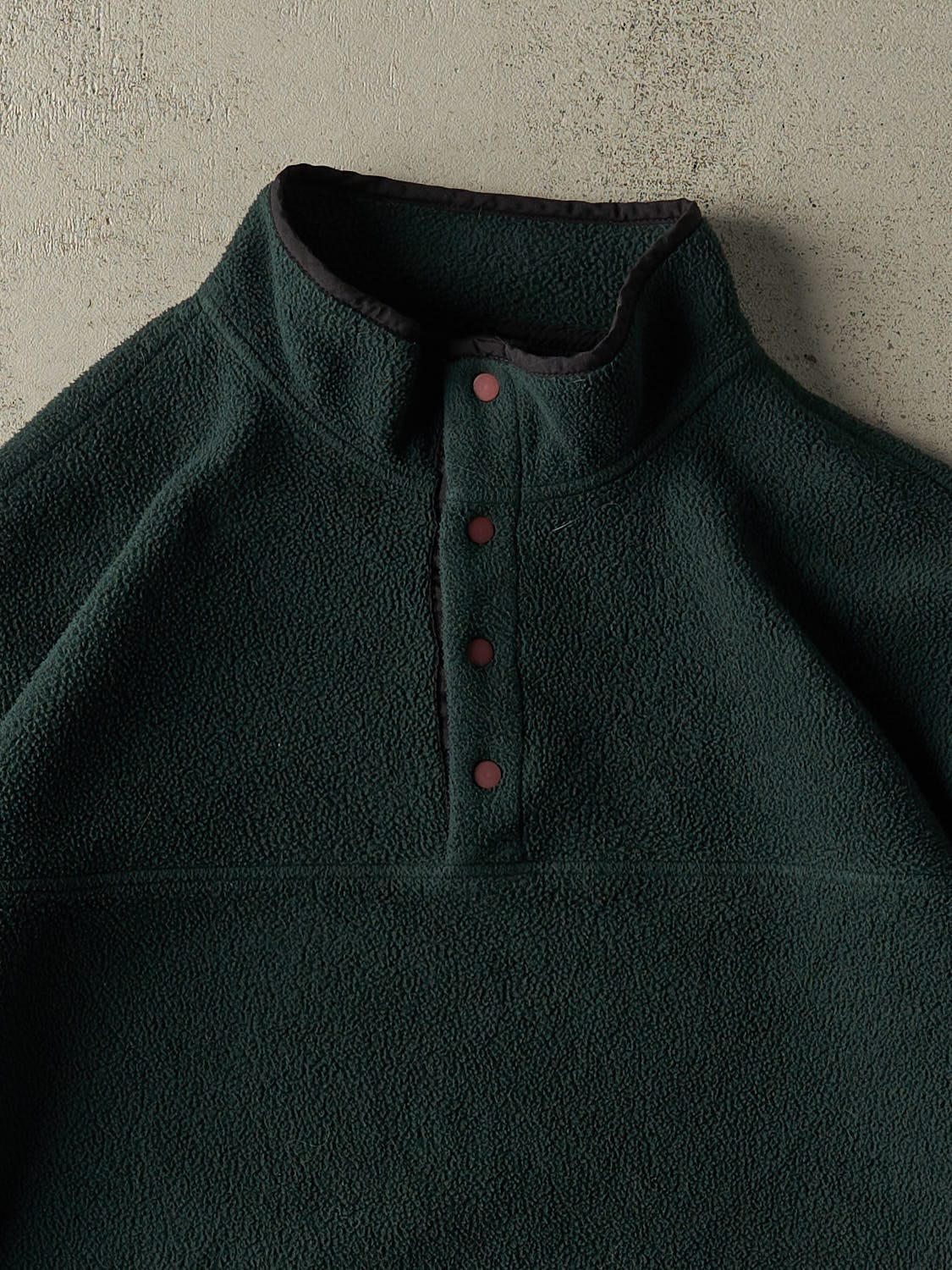 Vintage 90s Green Lands End Quarter Button Fleece (L/XL)