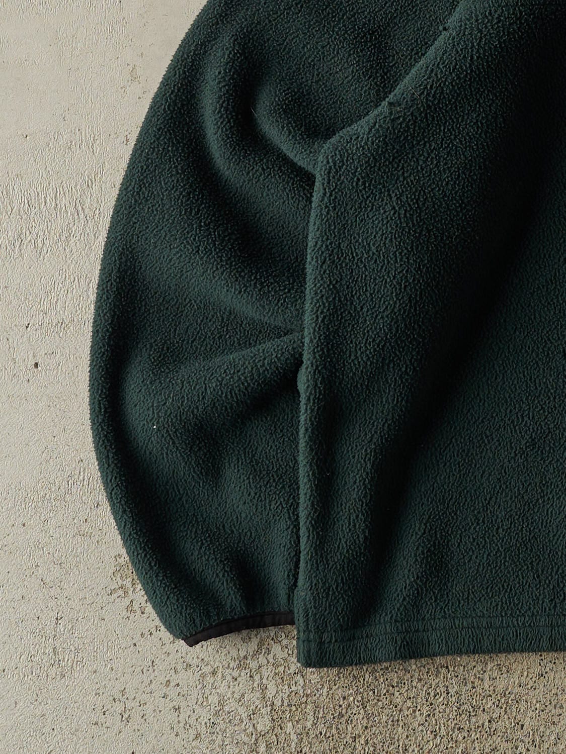 Vintage 90s Green Lands End Quarter Button Fleece (L/XL)