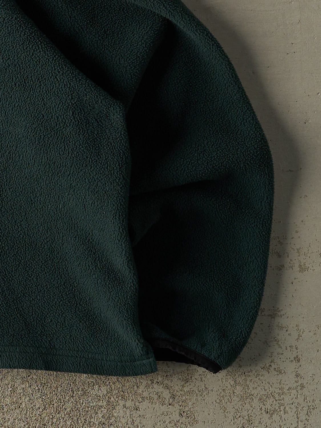 Vintage 90s Green Lands End Quarter Button Fleece (L/XL)