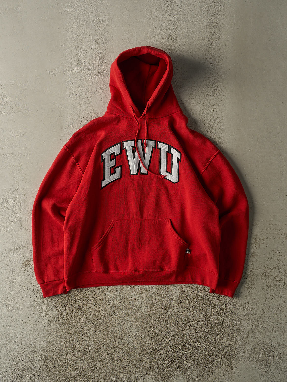 Vintage Y2K Red Russell Athletic EWU Embroidered Hoodie (L/XL)