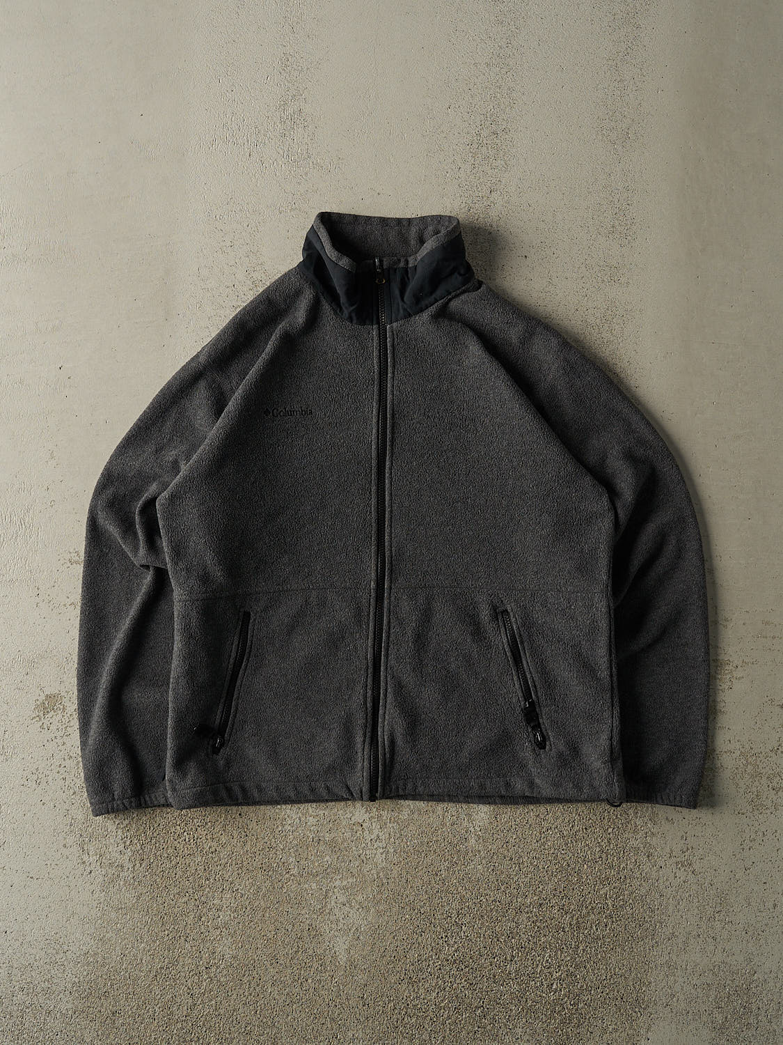 Vintage 90s Charcoal Grey Columbia Zip Up Fleece (L/XL)