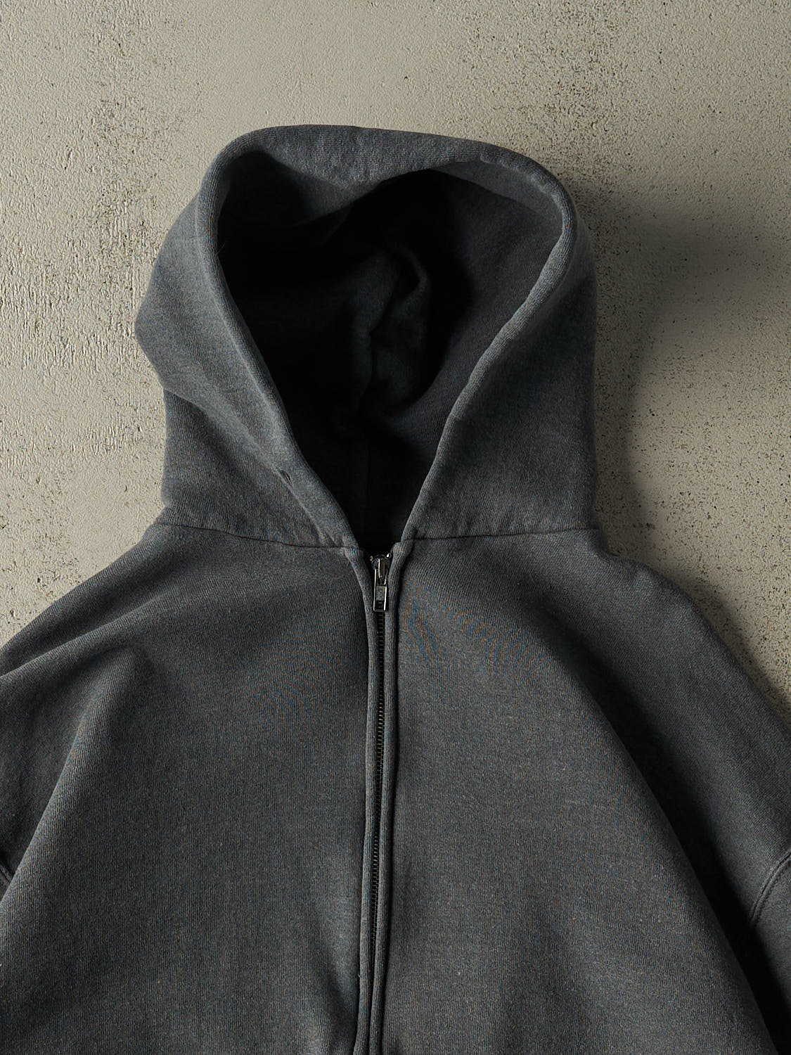 Vintage Y2K Grey Russell Athletic Zip Up Hoodie (M/L)