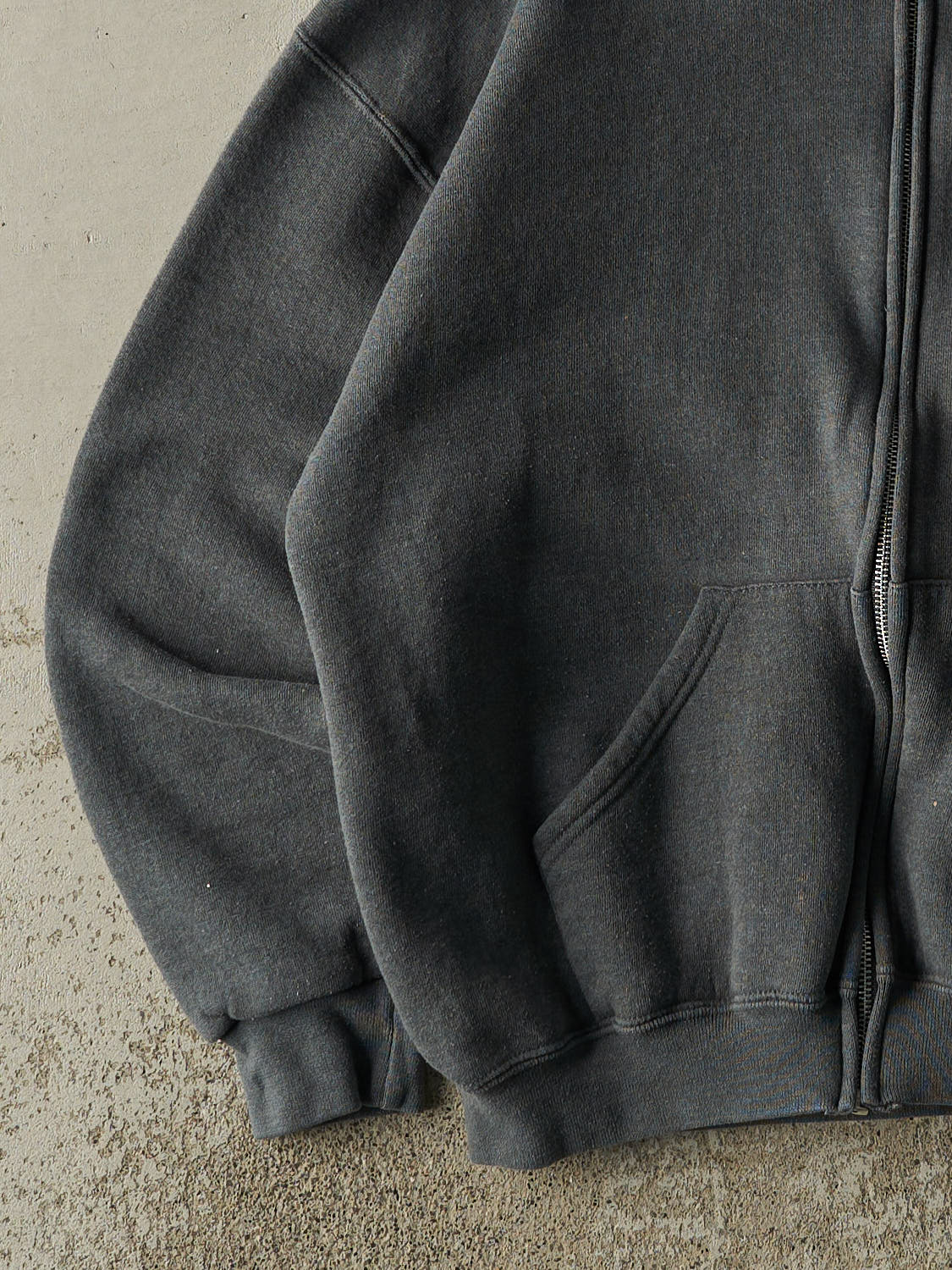 Vintage Y2K Grey Russell Athletic Zip Up Hoodie (M/L)