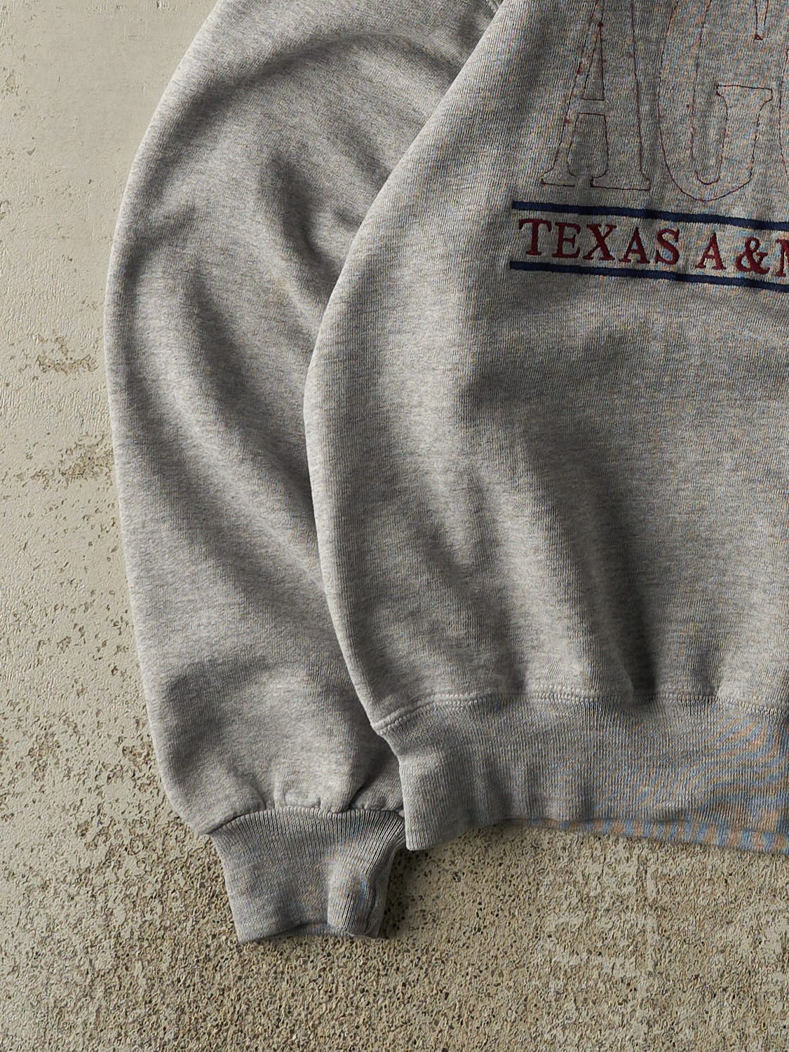 Vintage 90s Grey Russell Athletic Texas A&M Aggies Embroidered Crewneck (S/M)