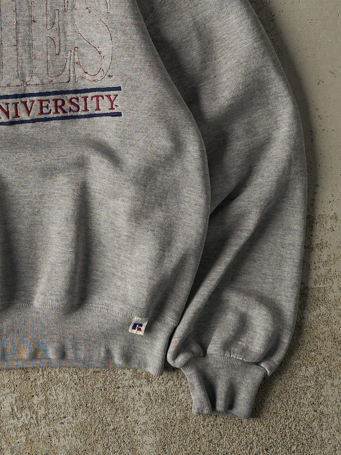Vintage 90s Grey Russell Athletic Texas A&M Aggies Embroidered Crewneck (S/M)