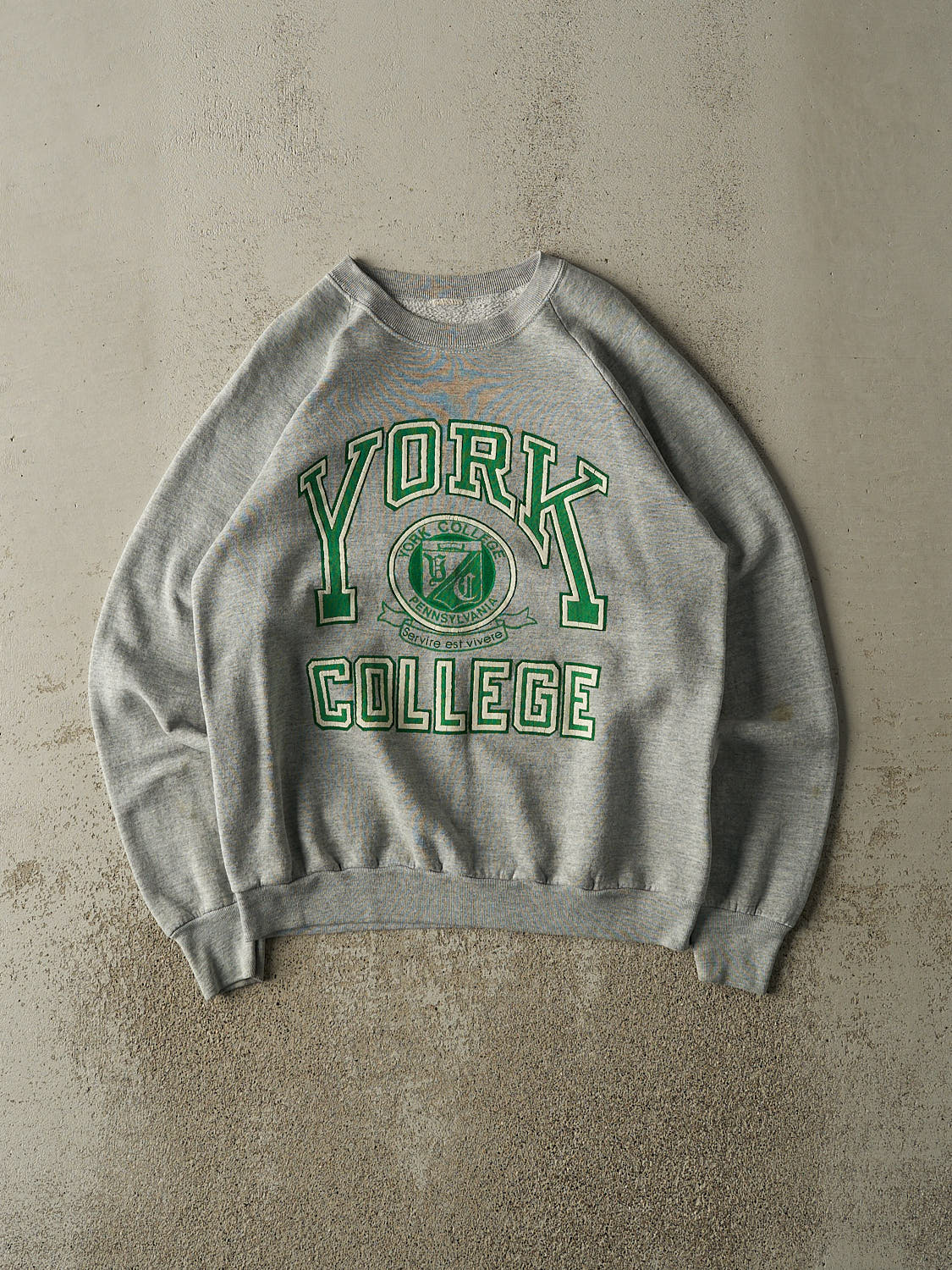 Vintage 90s Grey York College Crewneck (S/M)
