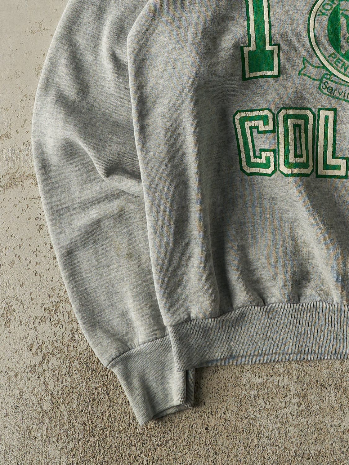 Vintage 90s Grey York College Crewneck (S/M)
