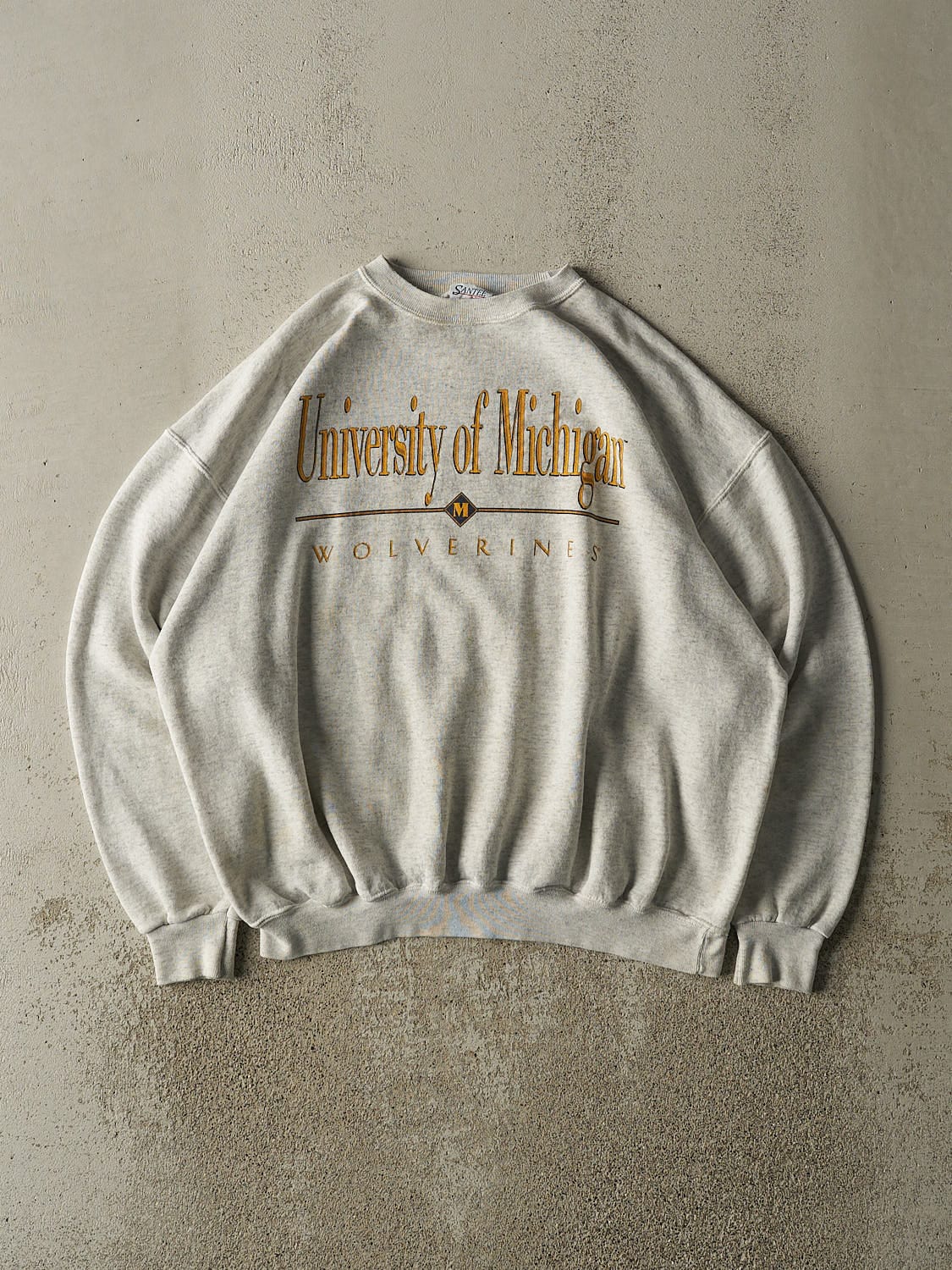 Vintage 90s Heather Grey University of Michigan Crewneck (L/XL)