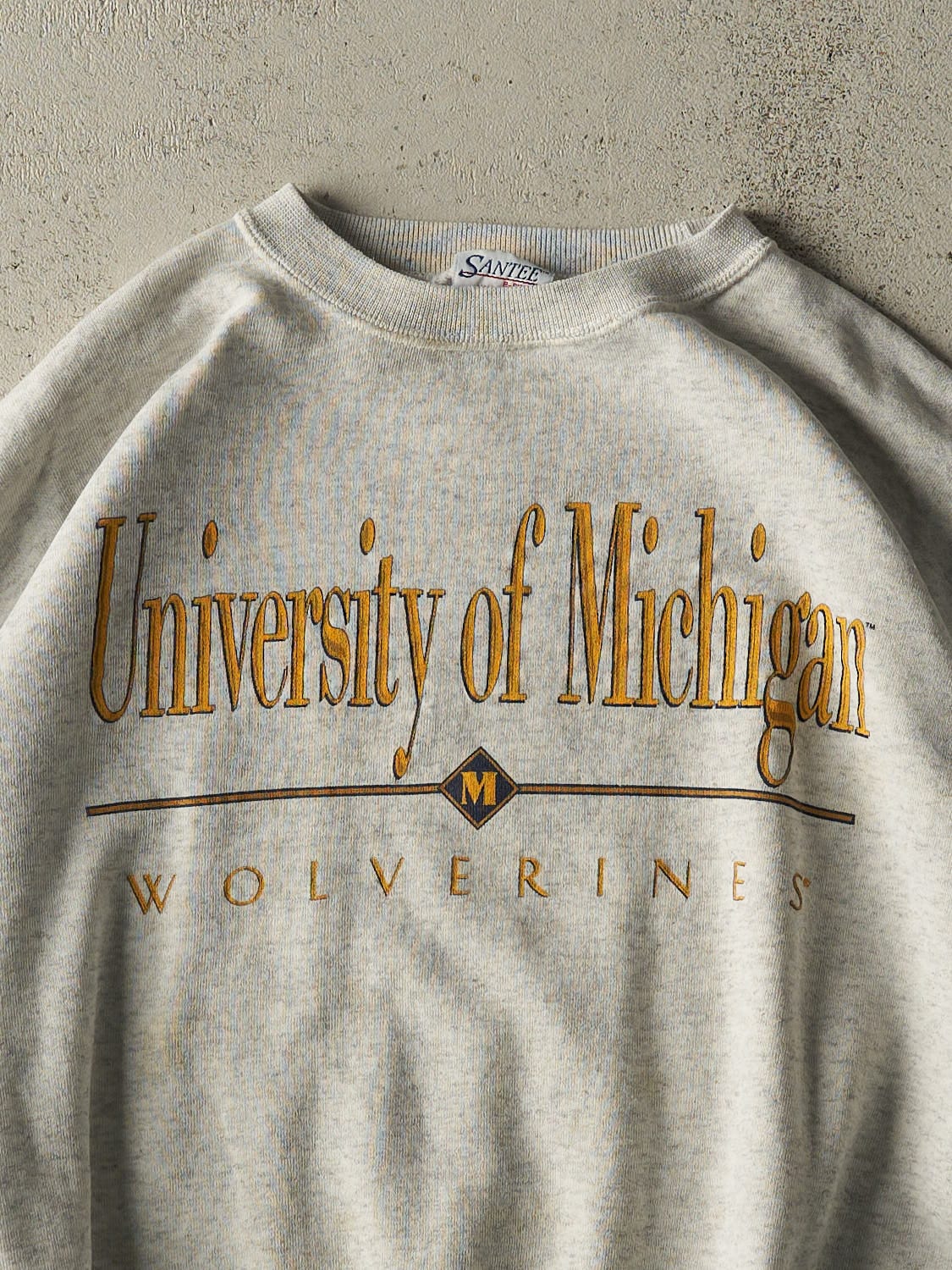 Vintage 90s Heather Grey University of Michigan Crewneck (L/XL)