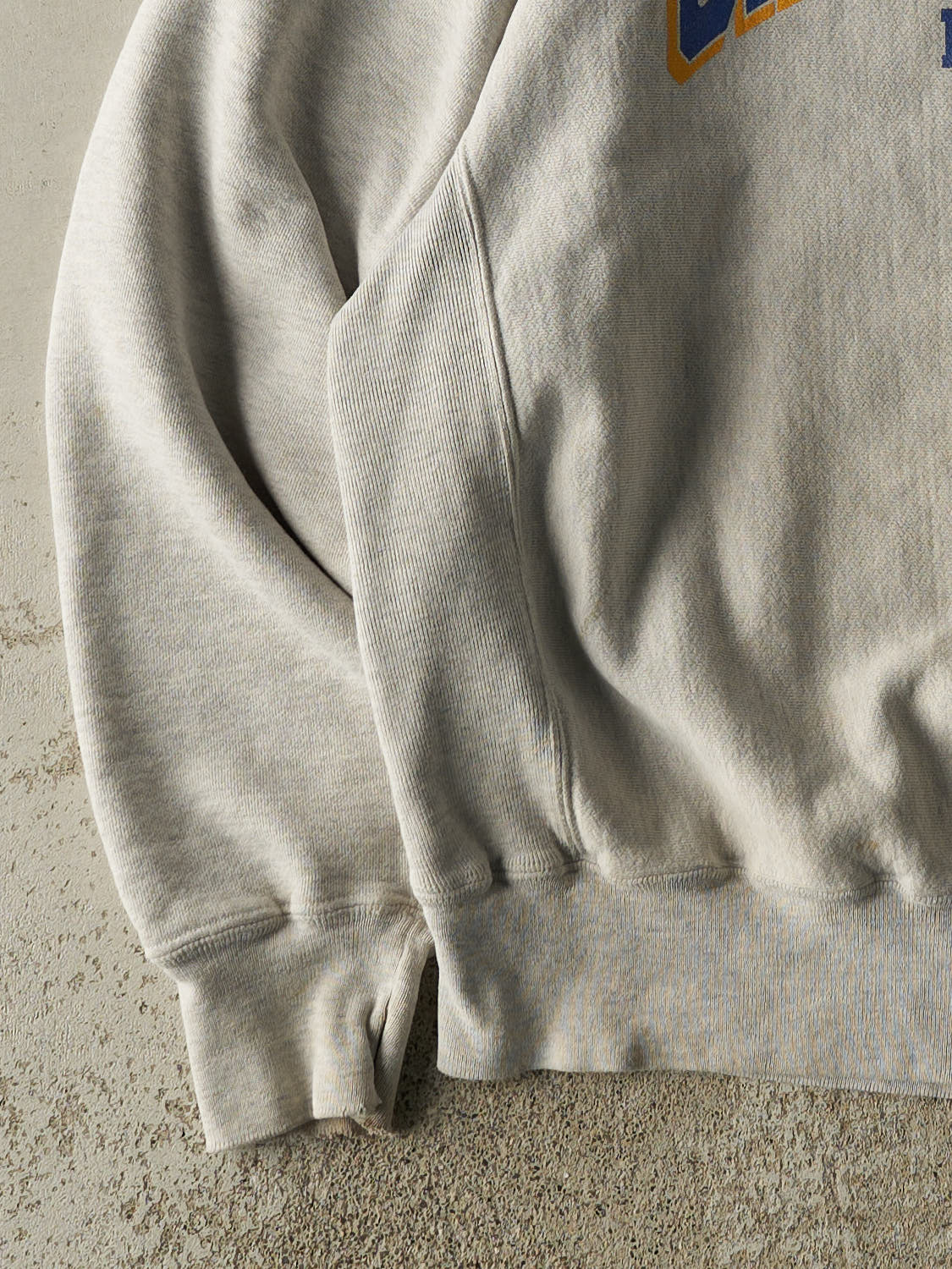 Vintage 90s Heather Grey Crest Liner Boats Champion Reverse Weave Crewneck (L)