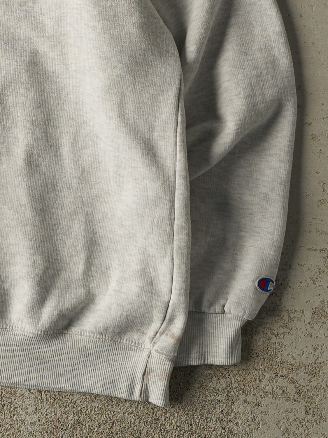 Vintage 90s Heather Grey Rhode Island College Crewneck (L/XL)