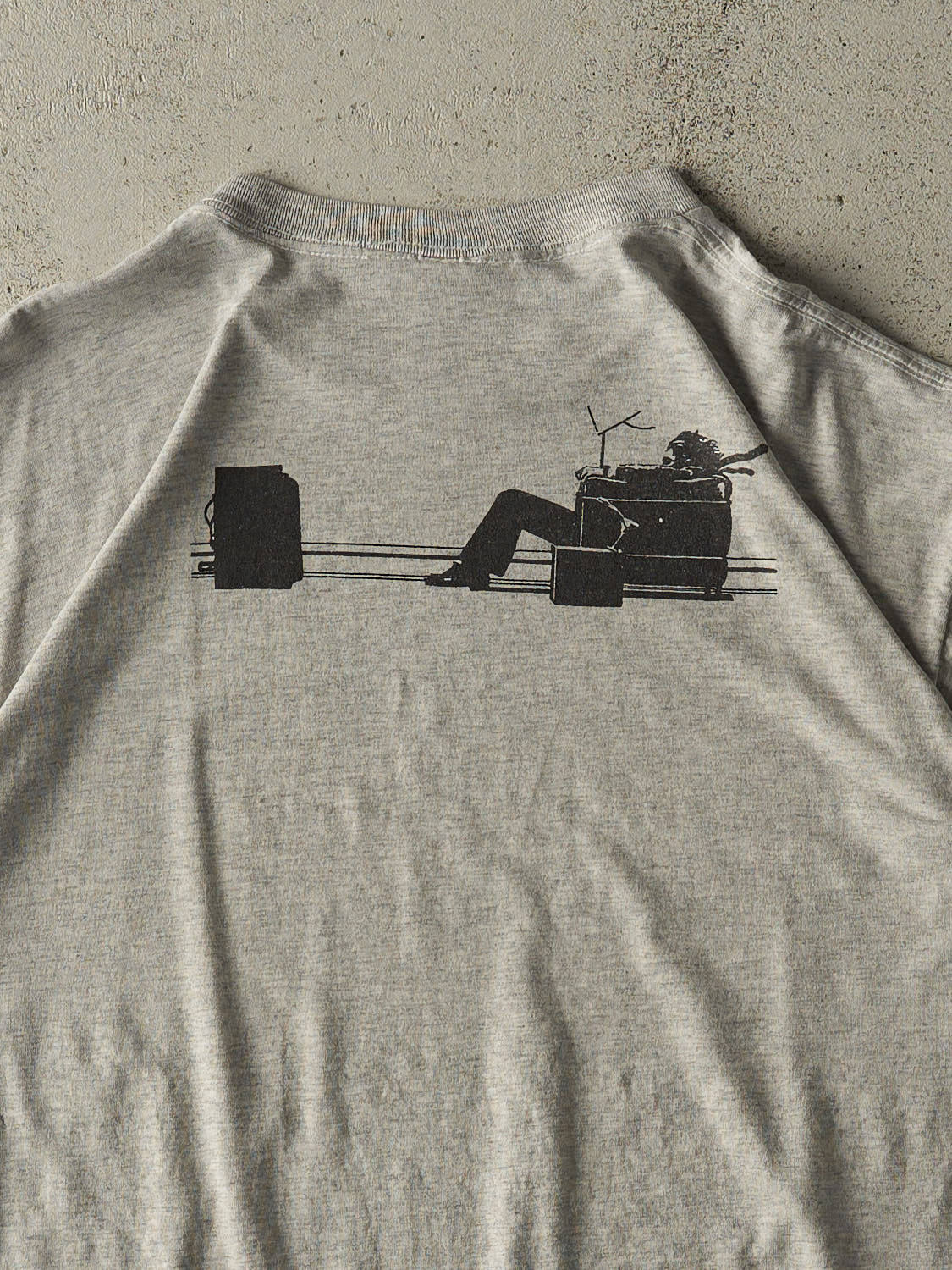 Vintage 90s Heather Grey Maxell Logo Tee (L/XL)