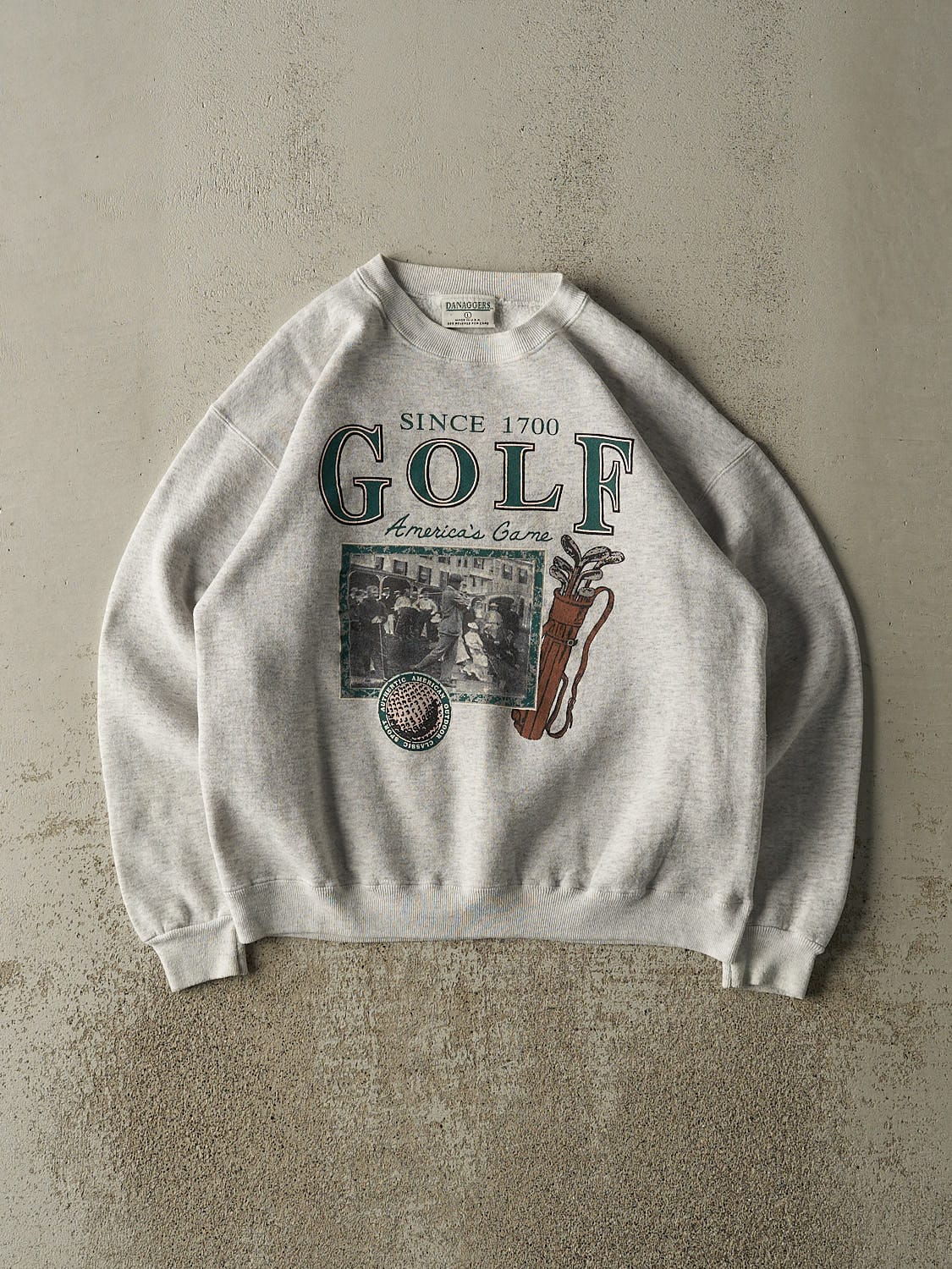 Vintage 80s Heather Grey Golf Crewneck (M/L)