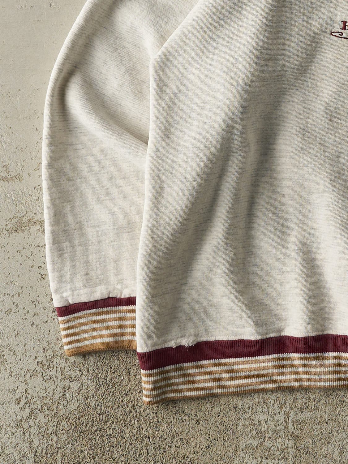 Vintage 80s Heather Grey University of Indiana Embroidered Crewneck (M/L)