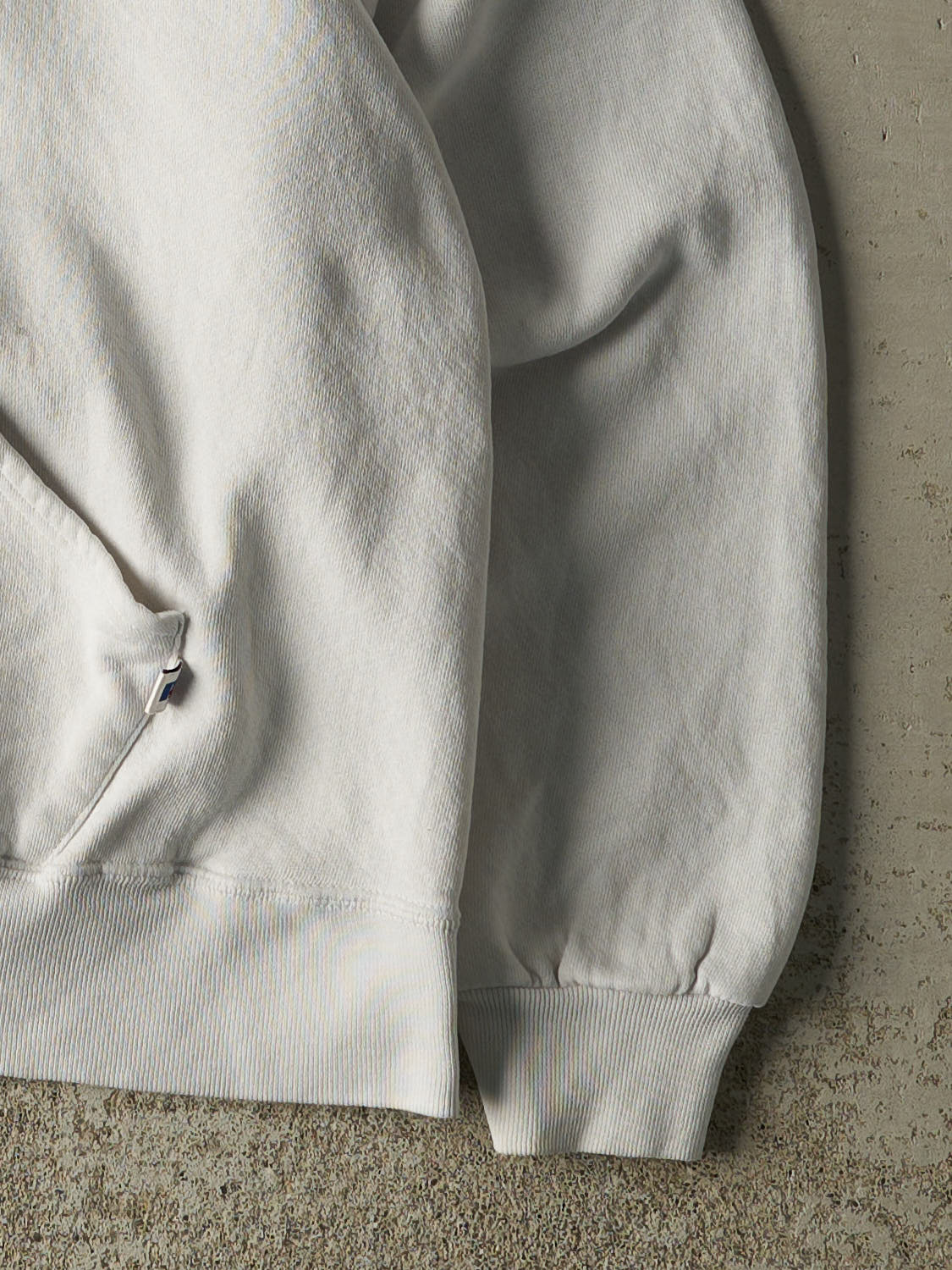 Vintage 90s White Russell Athletic Blank Hoodie (M/L)