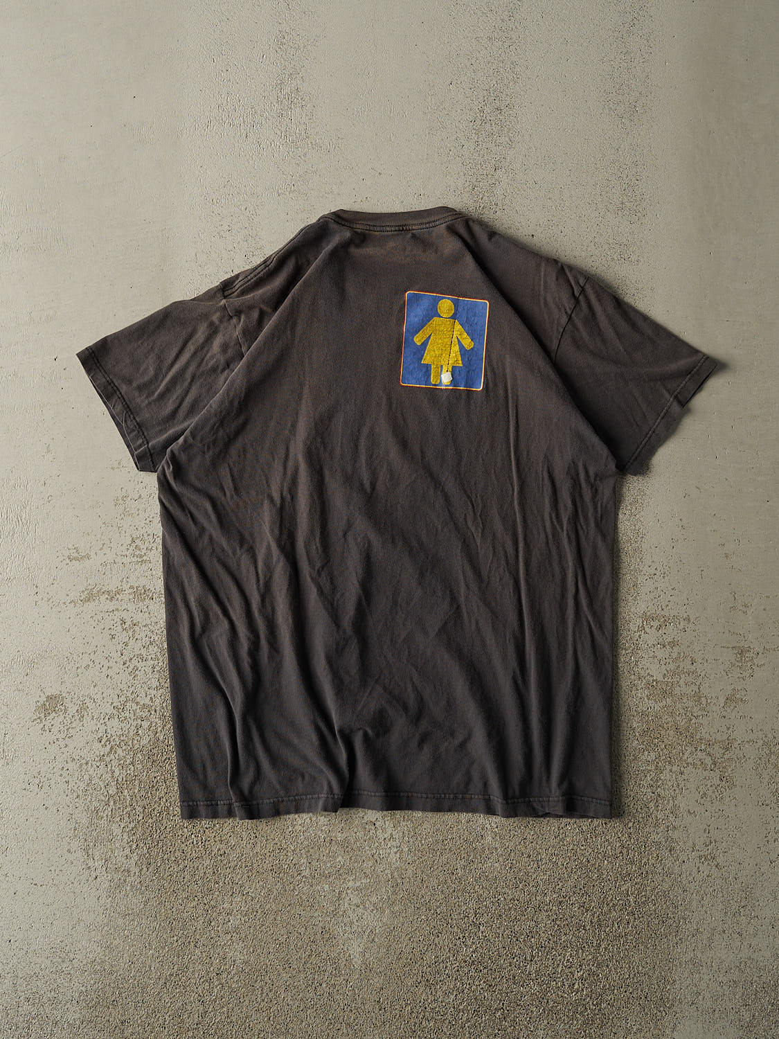 Vintage Y2K Faded Black "My Girl" Slogan Tee (L/XL)