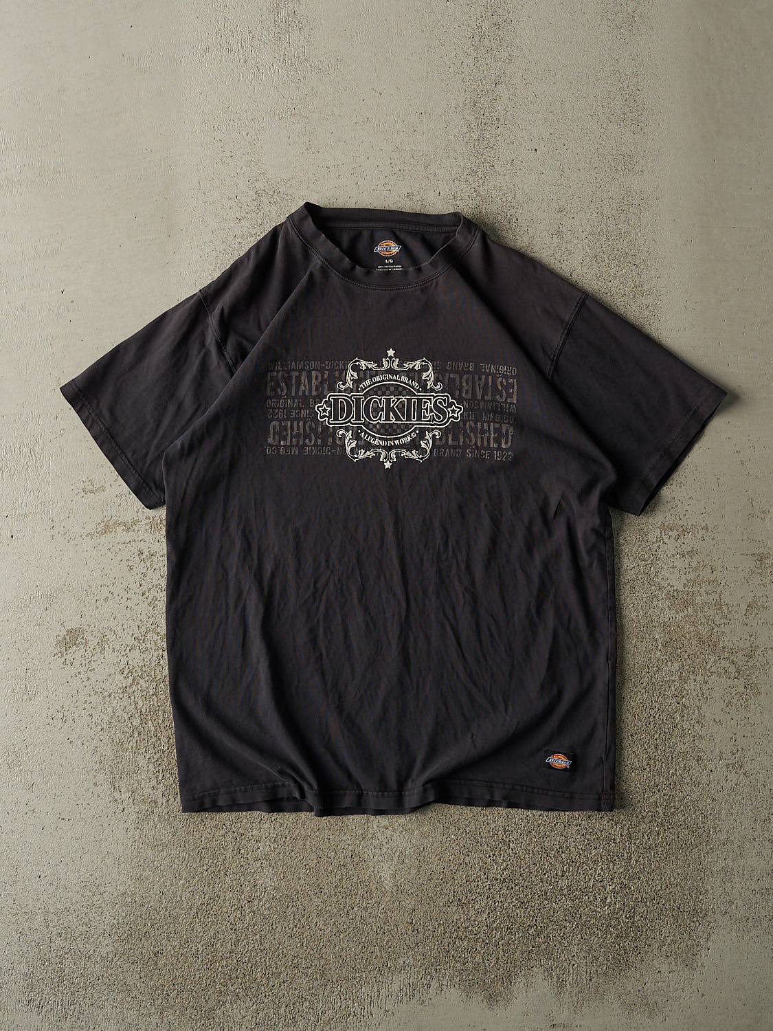 Vintage Y2K Black Dickies Logo Tee (L/XL)