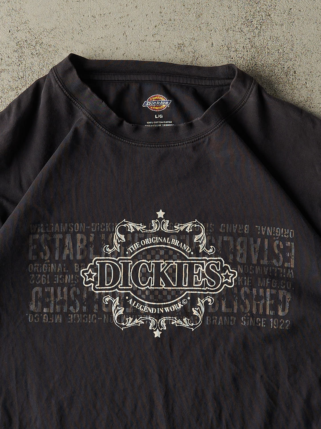 Vintage Y2K Black Dickies Logo Tee (L/XL)