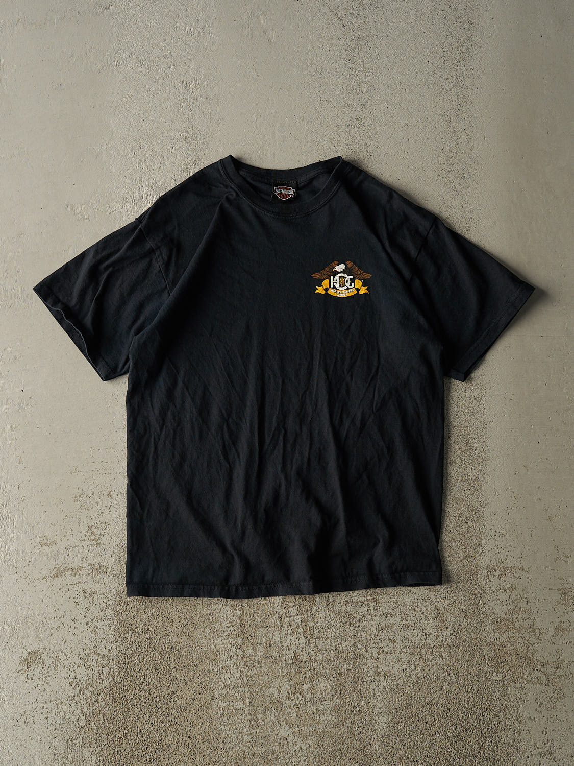 Vintage 90s Black Harley Owners Group Tee (M/L)