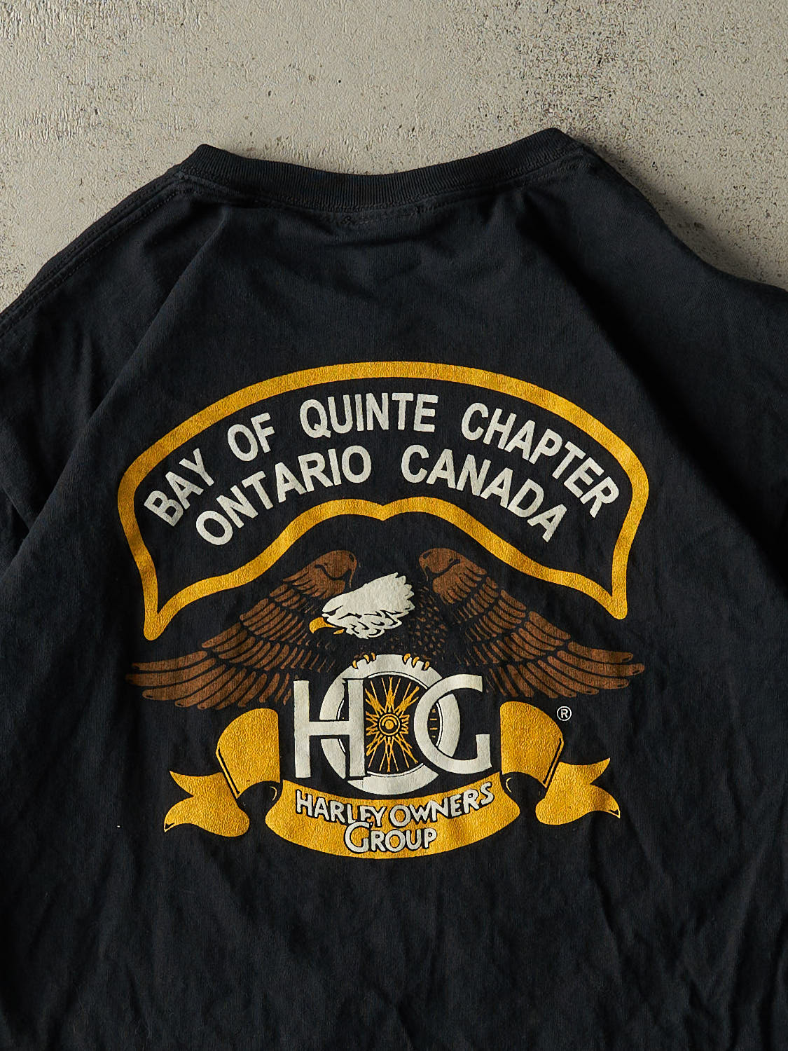 Vintage 90s Black Harley Owners Group Tee (M/L)