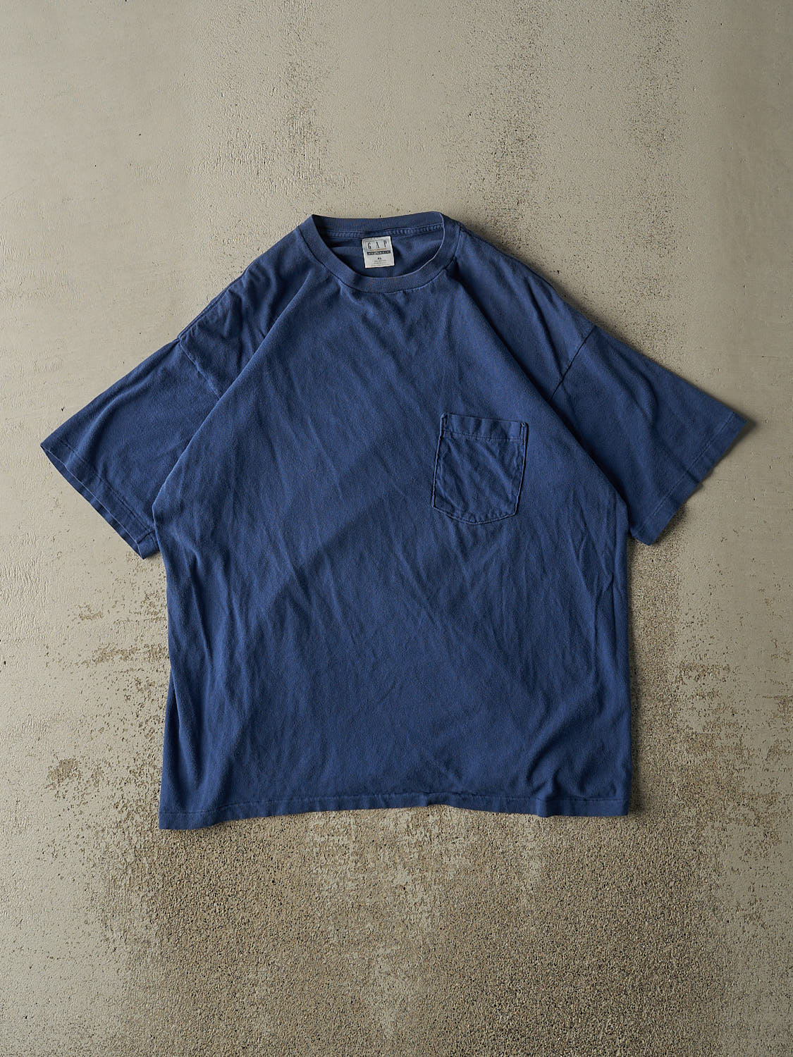 Vintage Y2K Blue Blank Gap Pocket Tee (L)