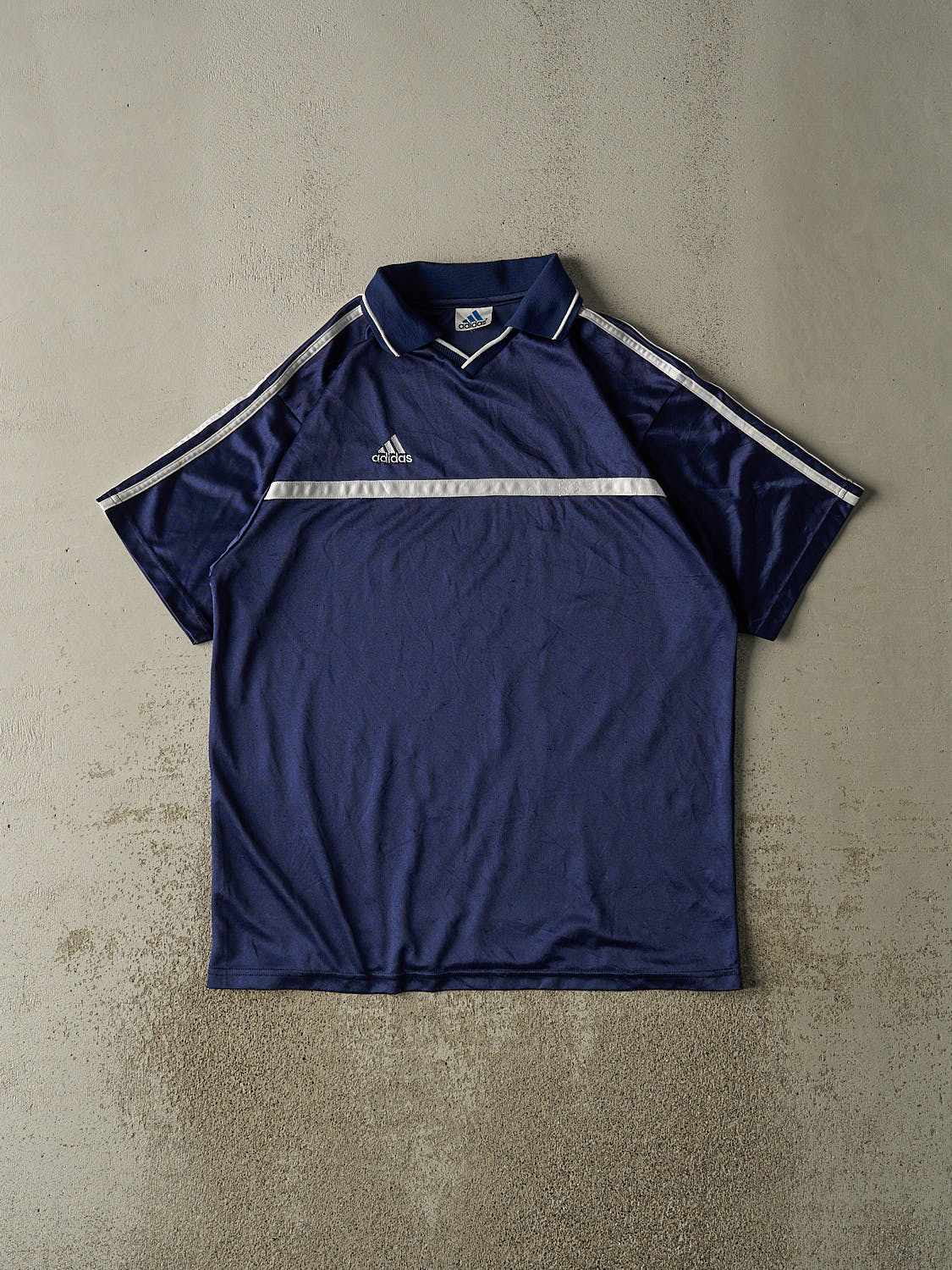 Vintage 90s Blue Adidas Soccer Jersey (XL/XXL)