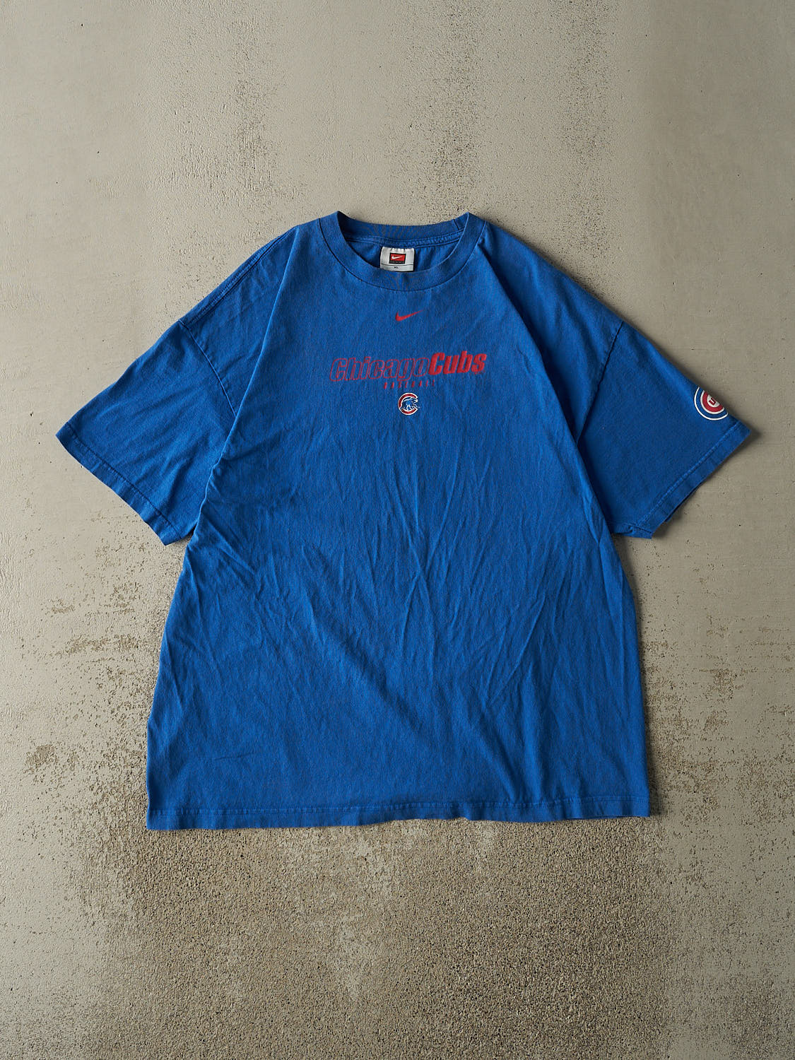 Vintage Y2K Blue Chicago Cubs Nike Tee (XL)