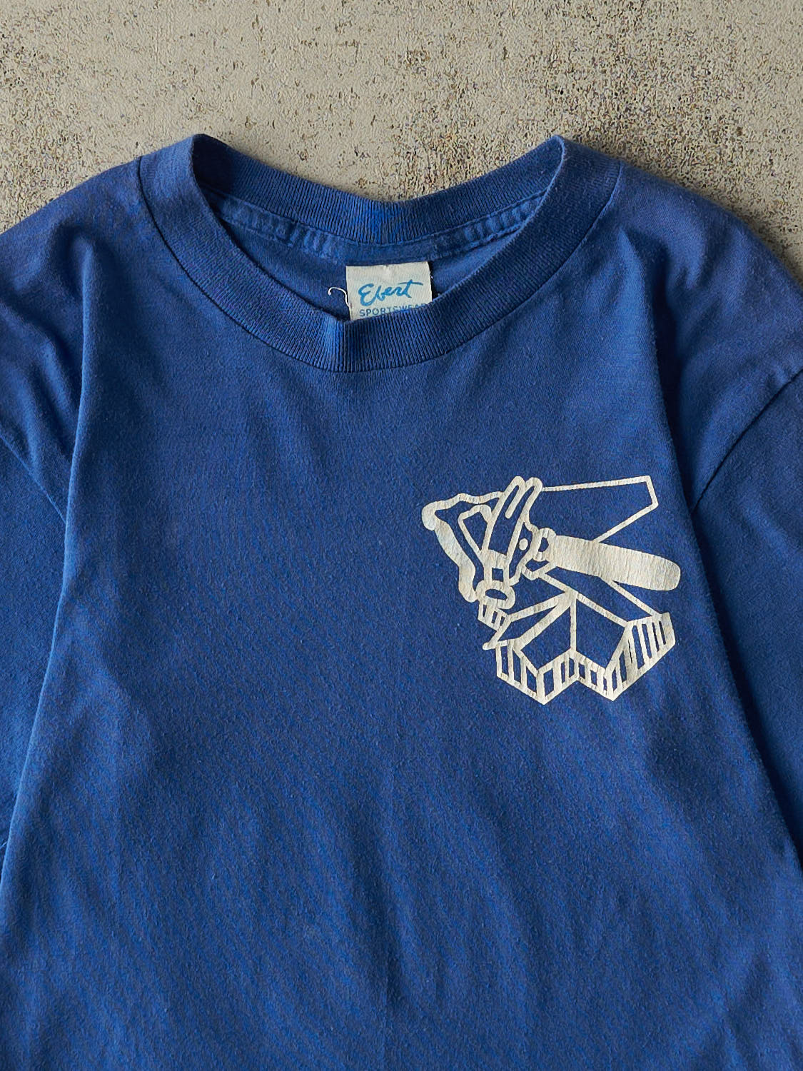 Vintage 80s Blue Reynold's Renovation Single Stitch Tee (XXS/XS)